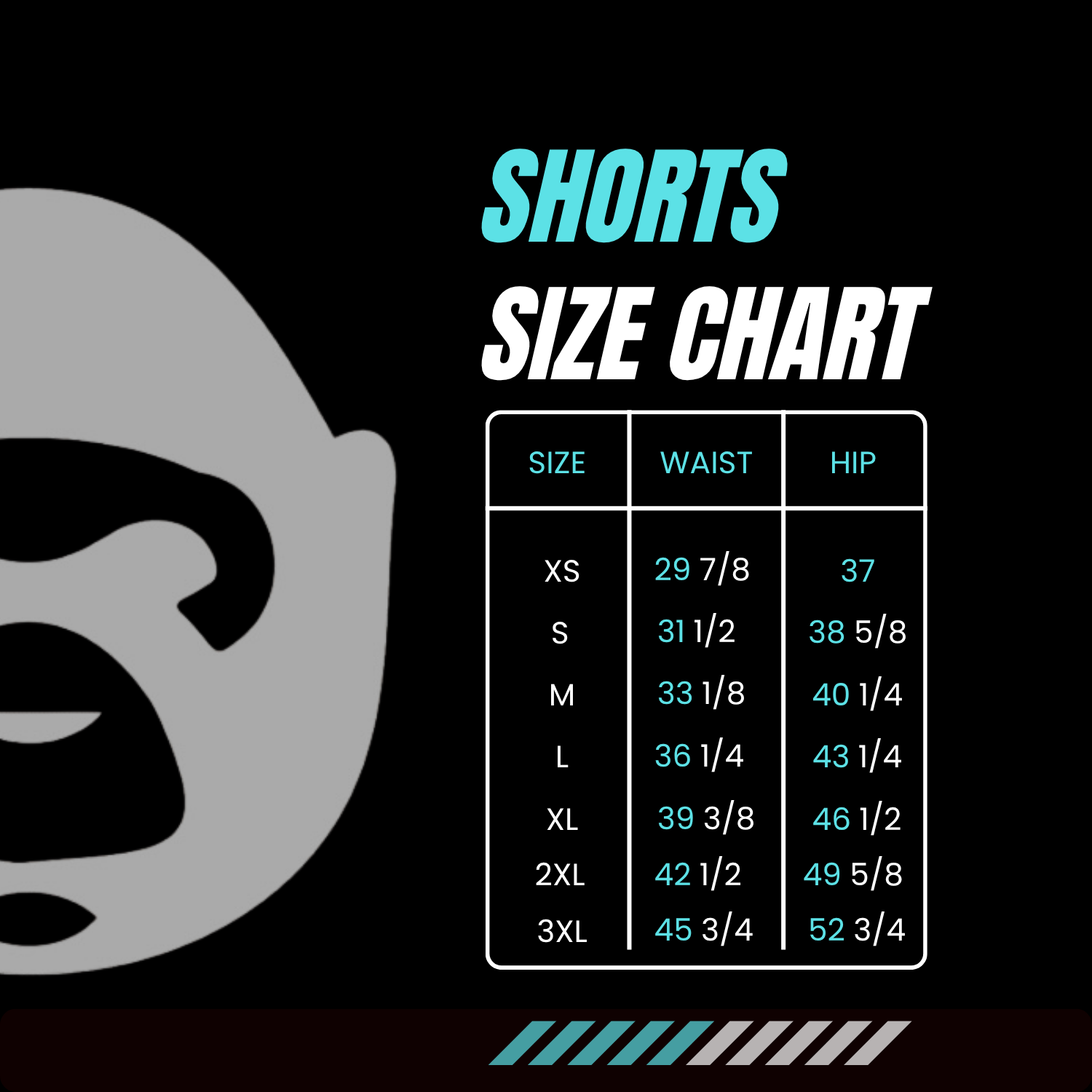 Apesthetics Vegito mesh shorts black blue yellow pattern size chart XS S M L XL 2XL 3XL measurements