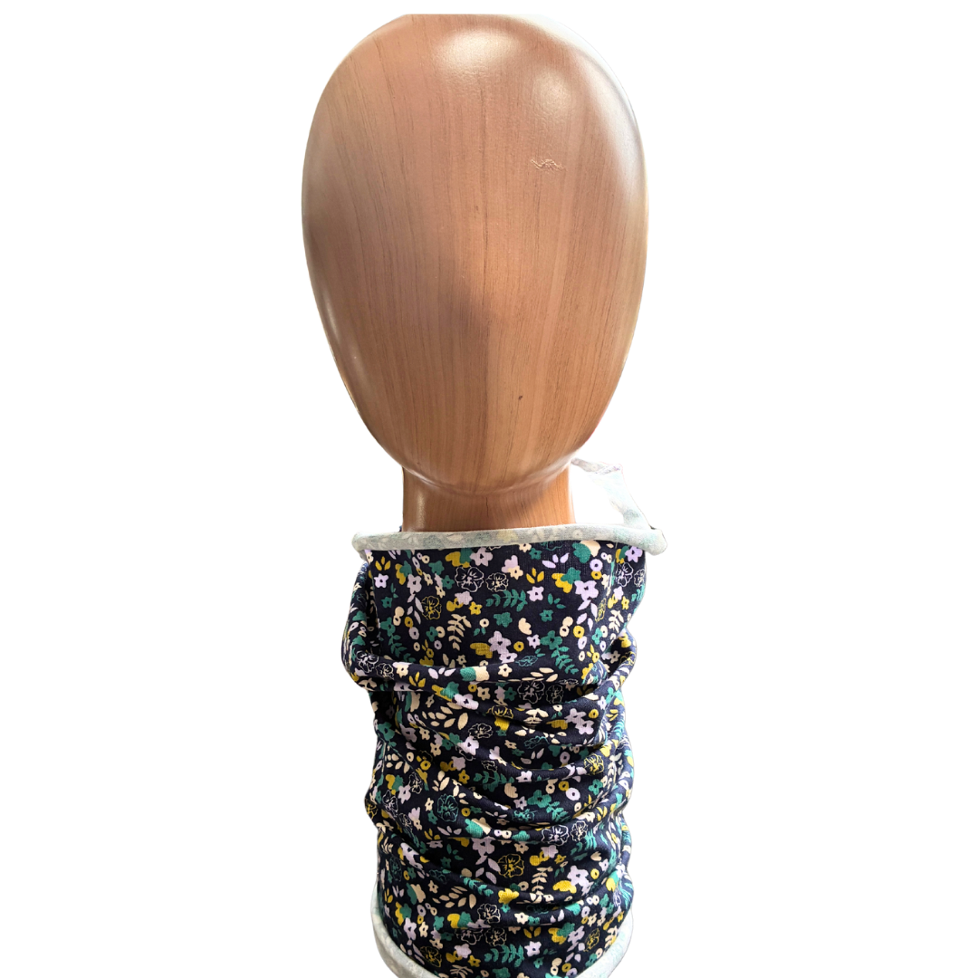 Light Weight Gaiter / Multi-Band  - Small Flower on Navy