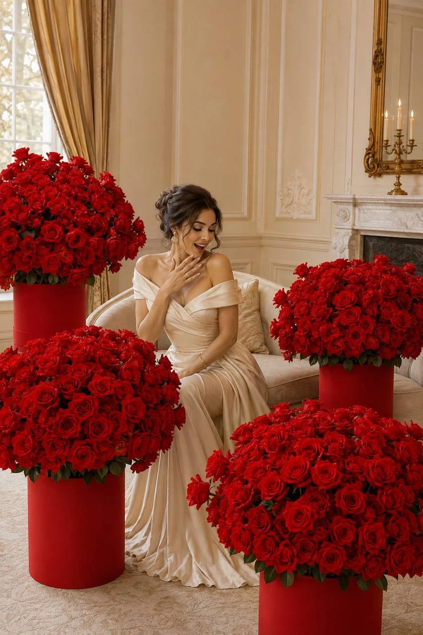 Red Roses In the  Box