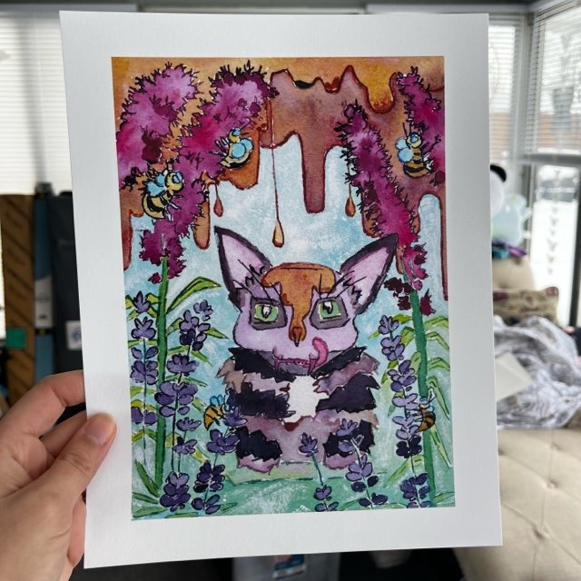 Honey Cat Print