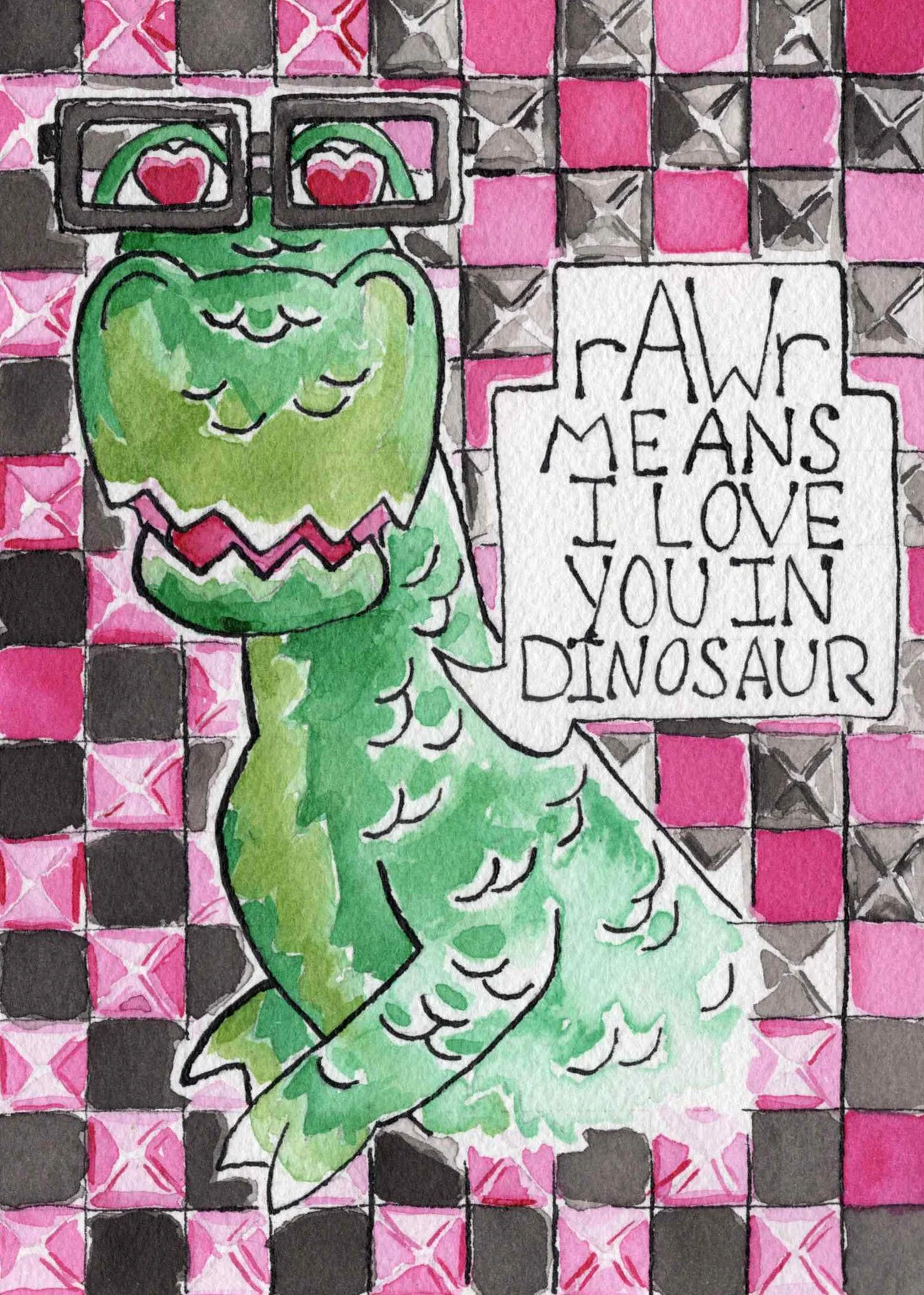 Emo Greeting Card
