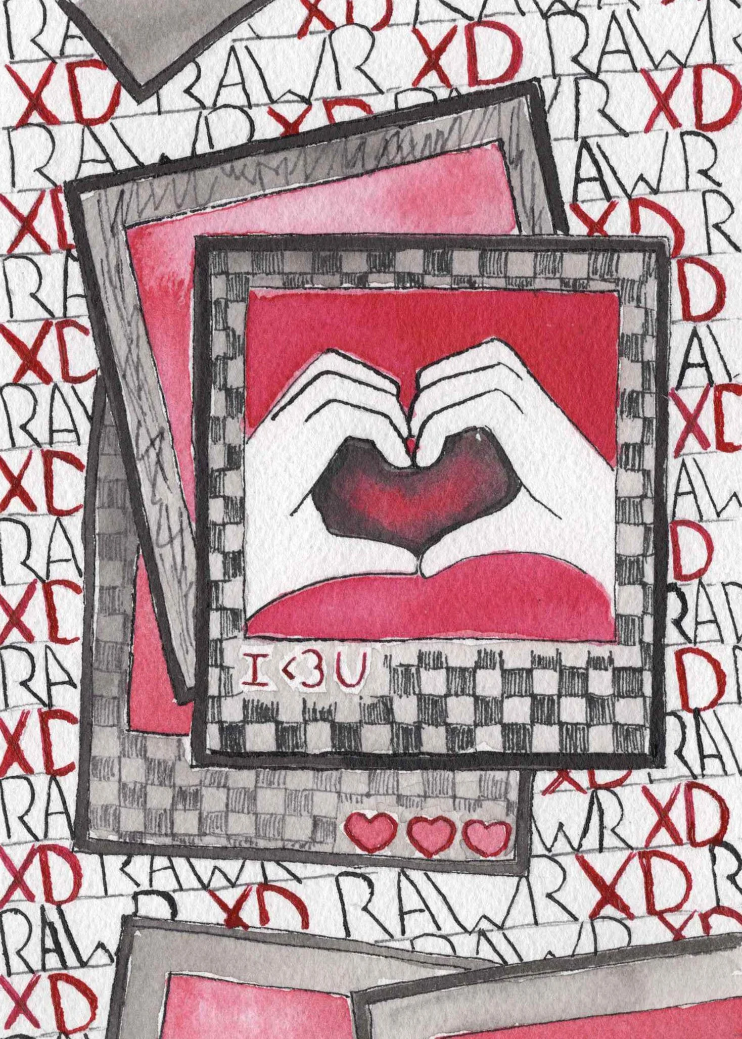 Emo Greeting Card