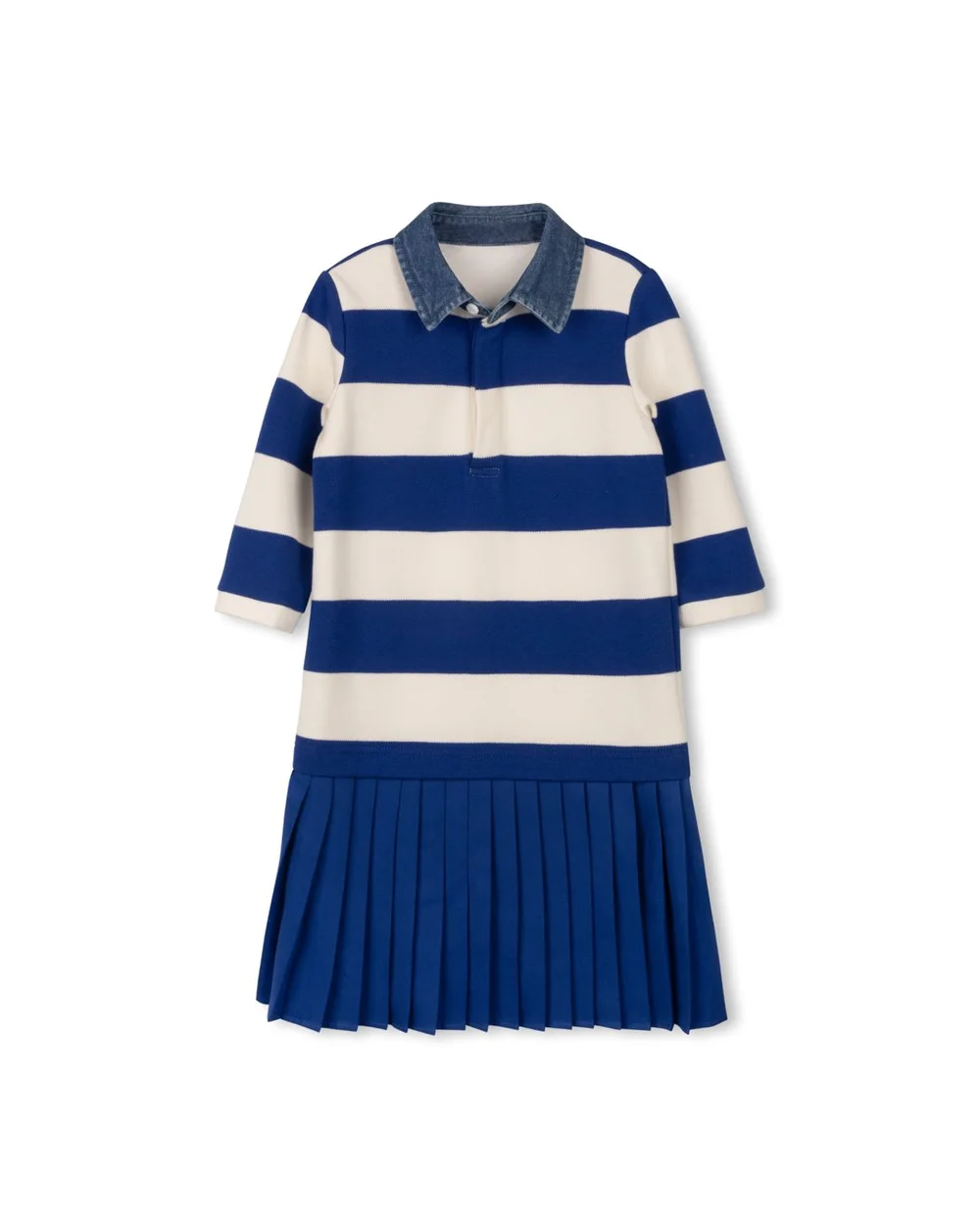 princess polly baby blue dress Ralph Lauren Belted Striped Cotton Shirt Dress - Navy main image 1