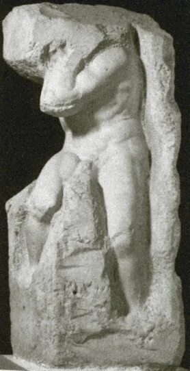 Michelangelo’s Atlas Slave; image via Wikipedia
