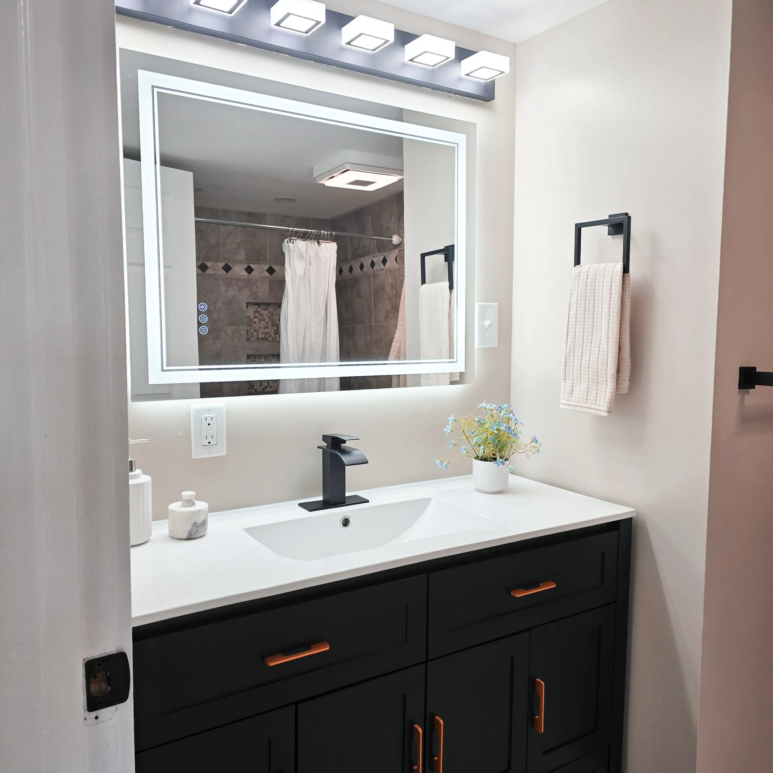 Professionally staged bathroom in a Columbia, PA home featuring modern fixtures, clean styling, and an inviting design.