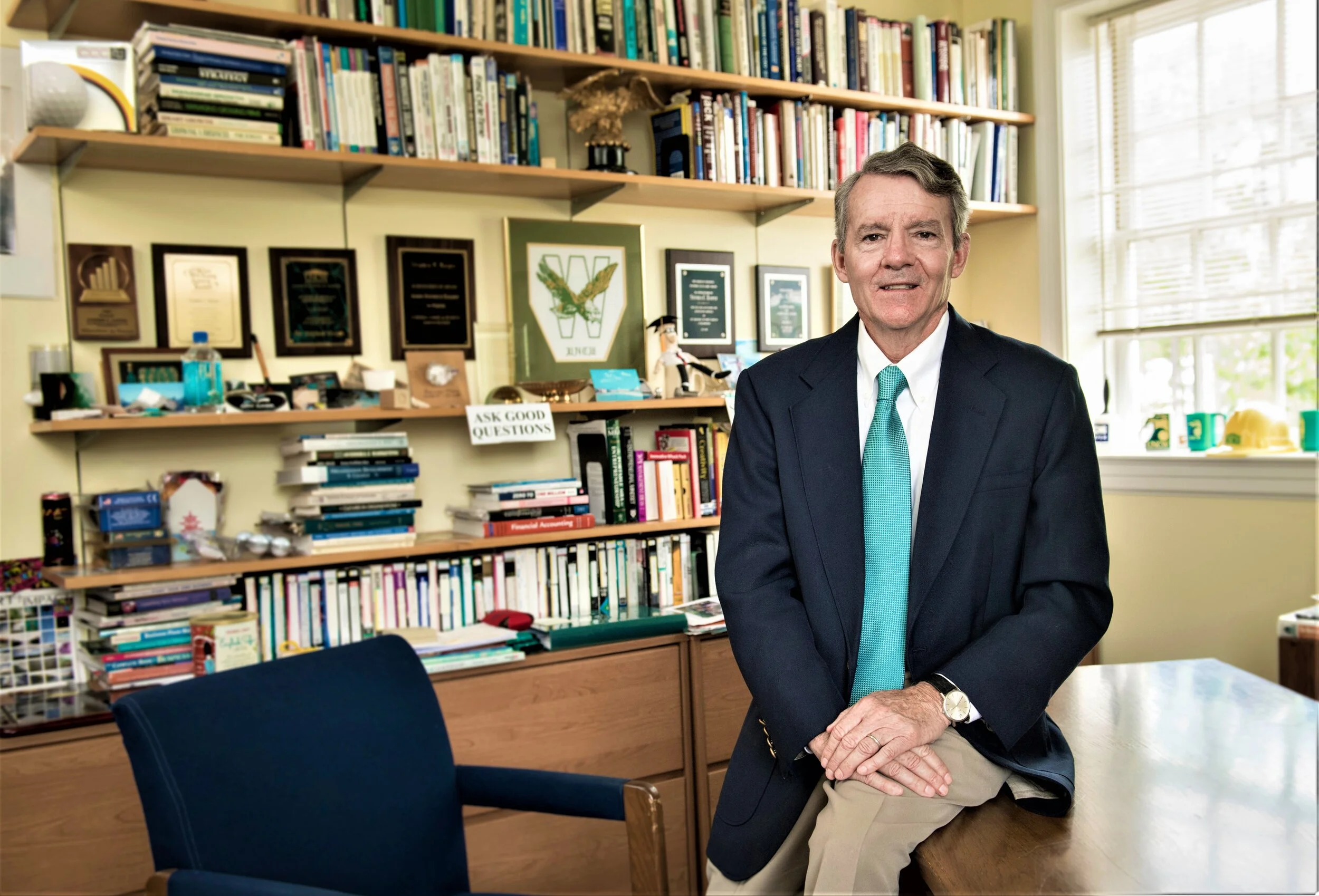 Steve in his office in Cameron Hall at UNCW
