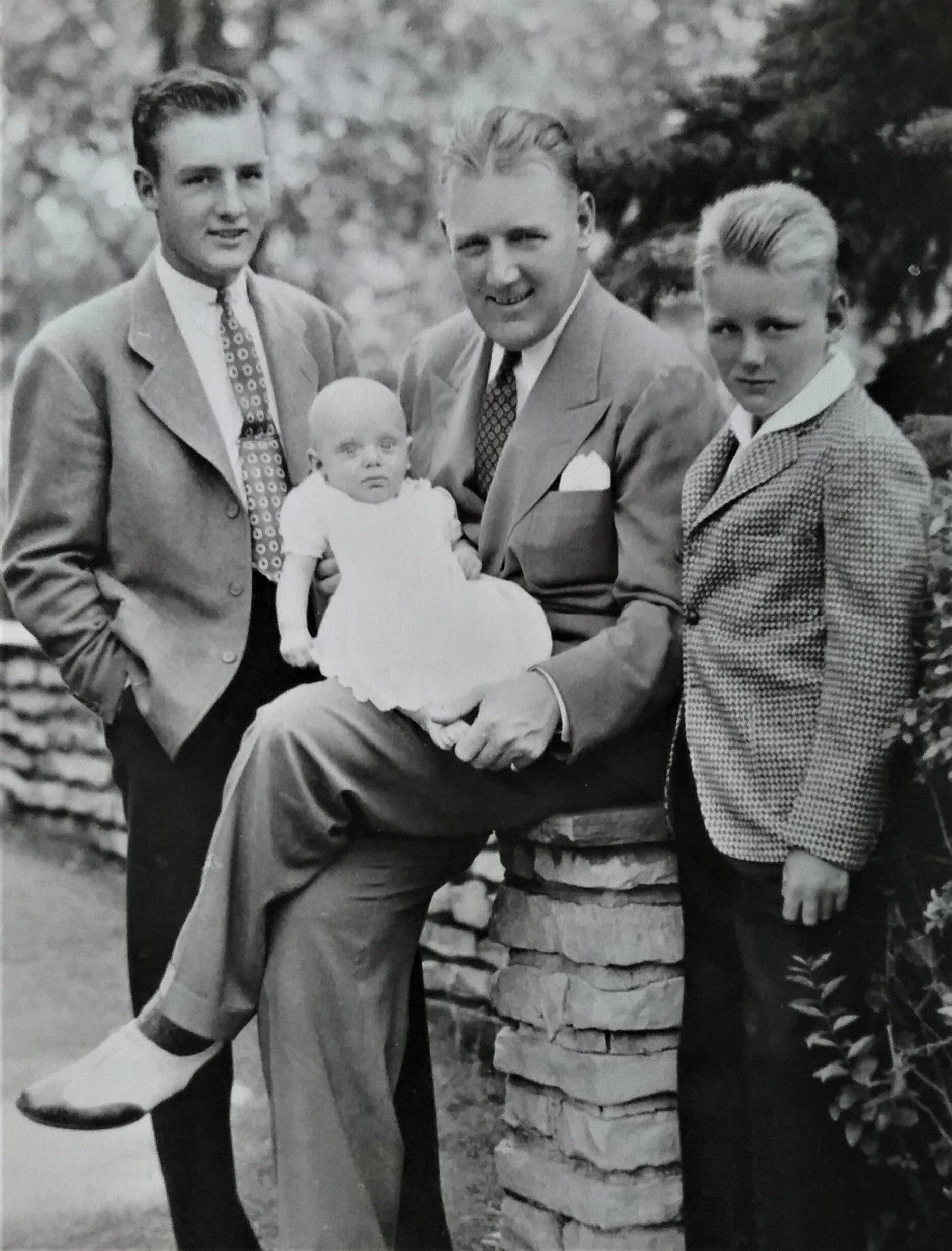 Mike with his sons (Mitch, Kenneth & Charles) in 1940.