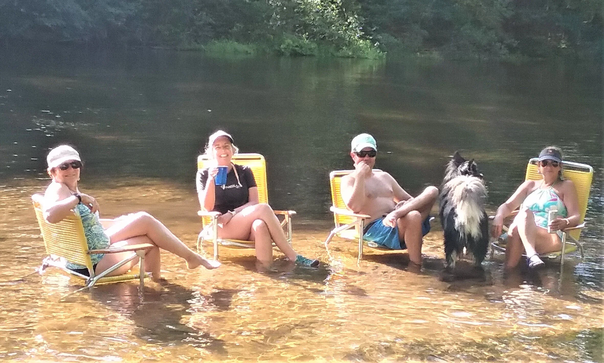 Some of Steve's family enjoying the Brule River at Doug Hands' family cabin in northern Wisconsin.