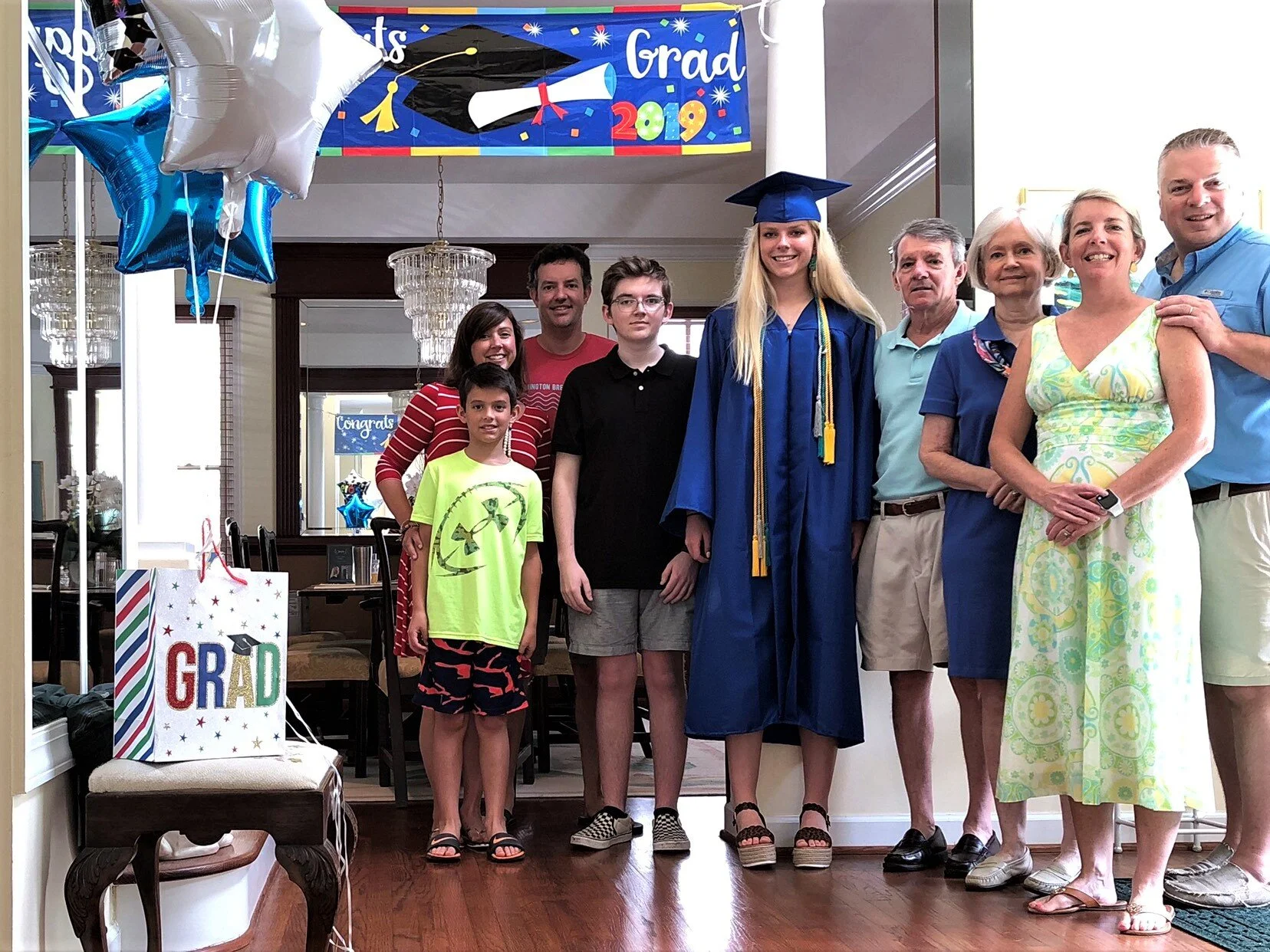 Granddaughter Carly Farmer's high School graduation celebration in 2019.