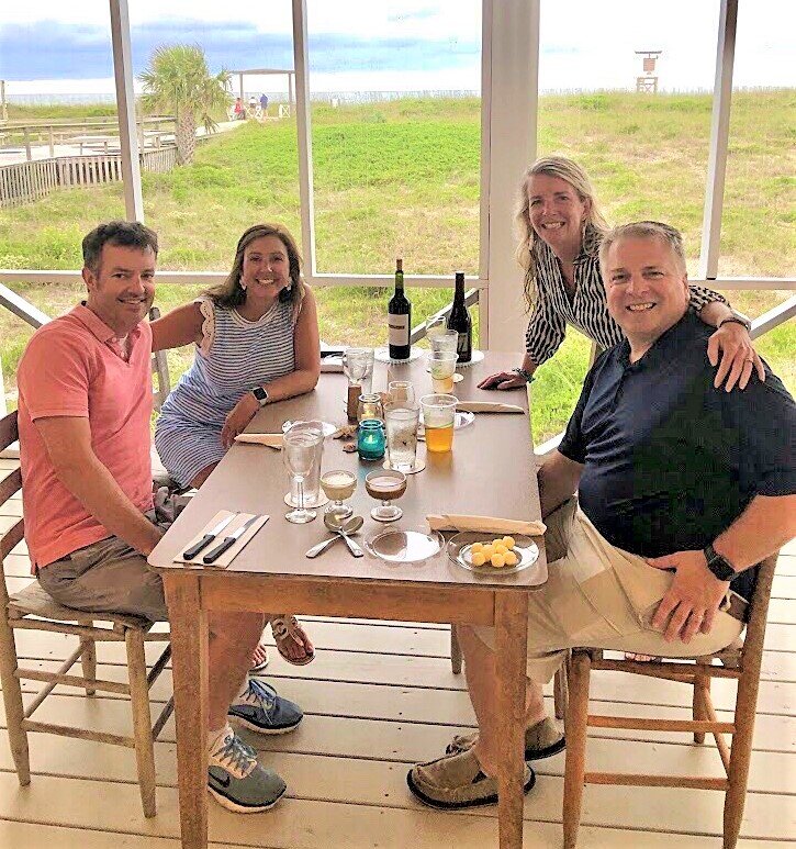 Son Taylor, with wife Kristi, daughter Allison and husband John Farmer