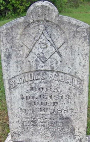 Samuel Coale's gravestone (1813-1887)

