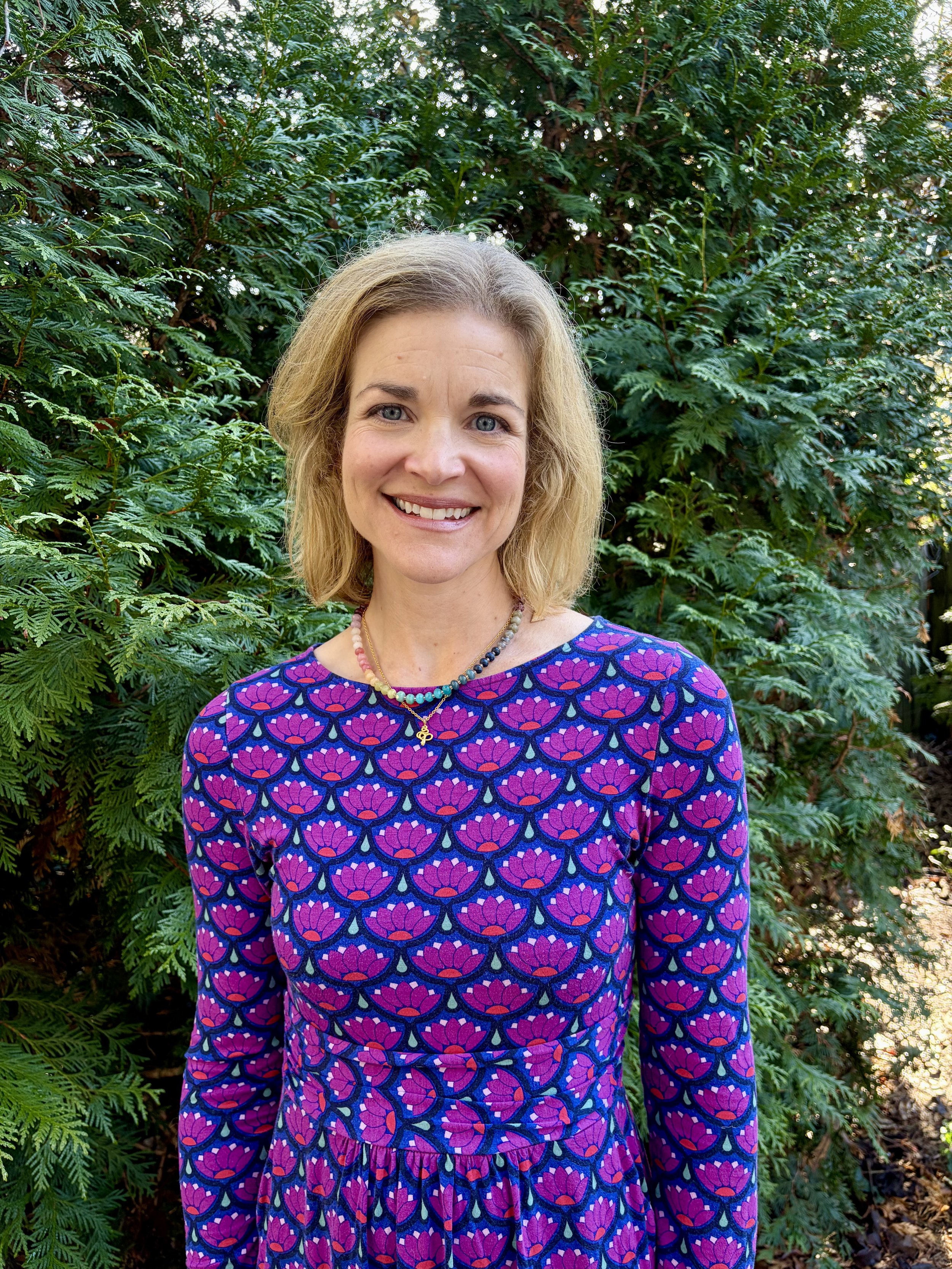 Caroline Gebhardt, LPC, RYT, somatic therapy Atlanta, somatic practitioner, embodiment coach, registered yoga teacher, trauma healing, eating disorders, intuitive eating counselor, parent coach atlanta, Chi for Two