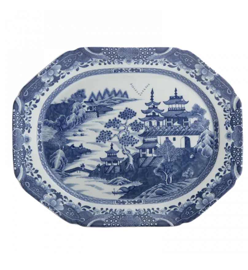 MOTTAHEDEH BLUE CANTON MEDIUM PLATTER  HC97  Philips