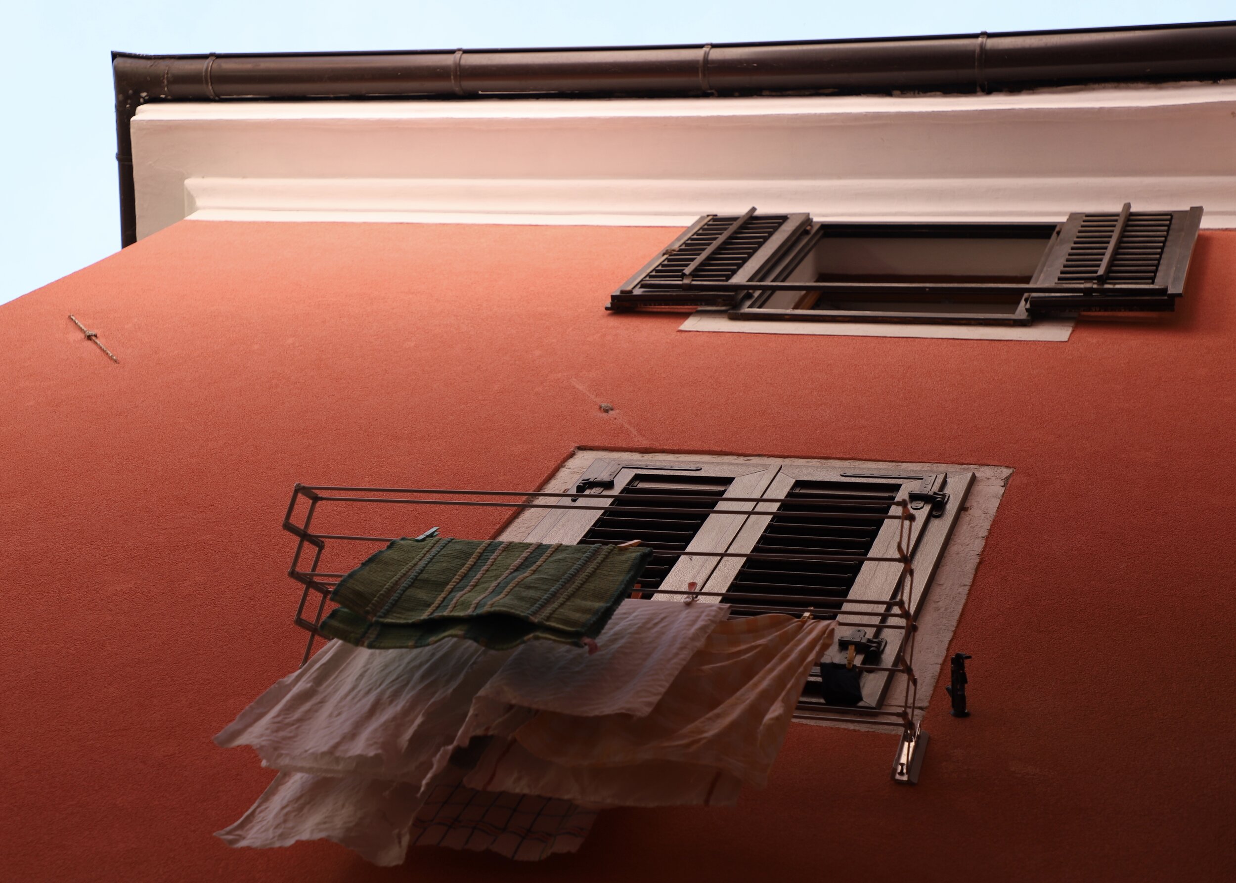 laundry out to dry in piran, slovenia