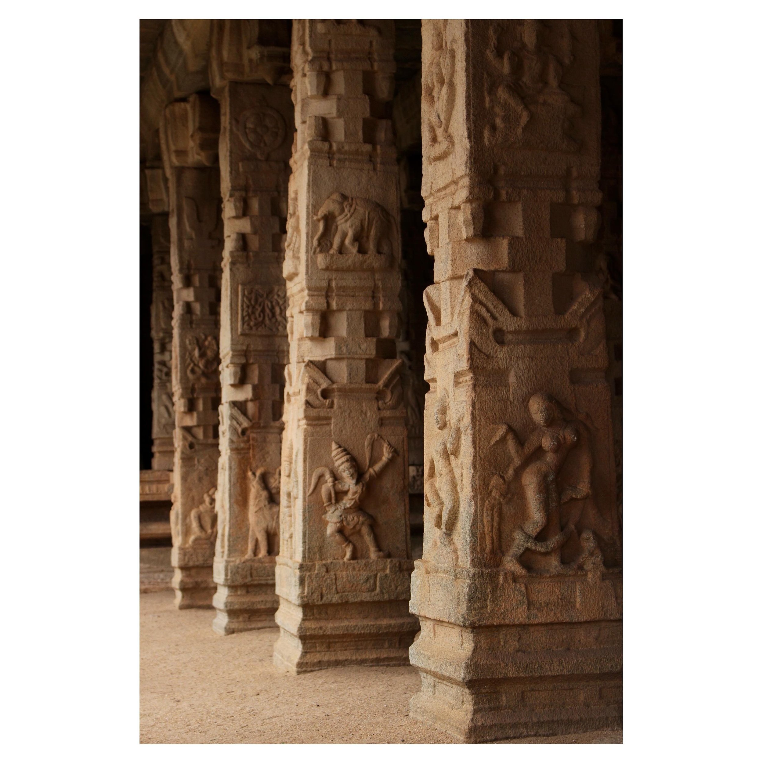 A shot from a monument in Hampi, India. I love the animals and Hindu icons with such personality. Over 1600 structures are at this site.
#hampi #hampitourism #india #asia #hindu #hindutemple #elephant #colum #hinduiconography #unescoworldheritage #