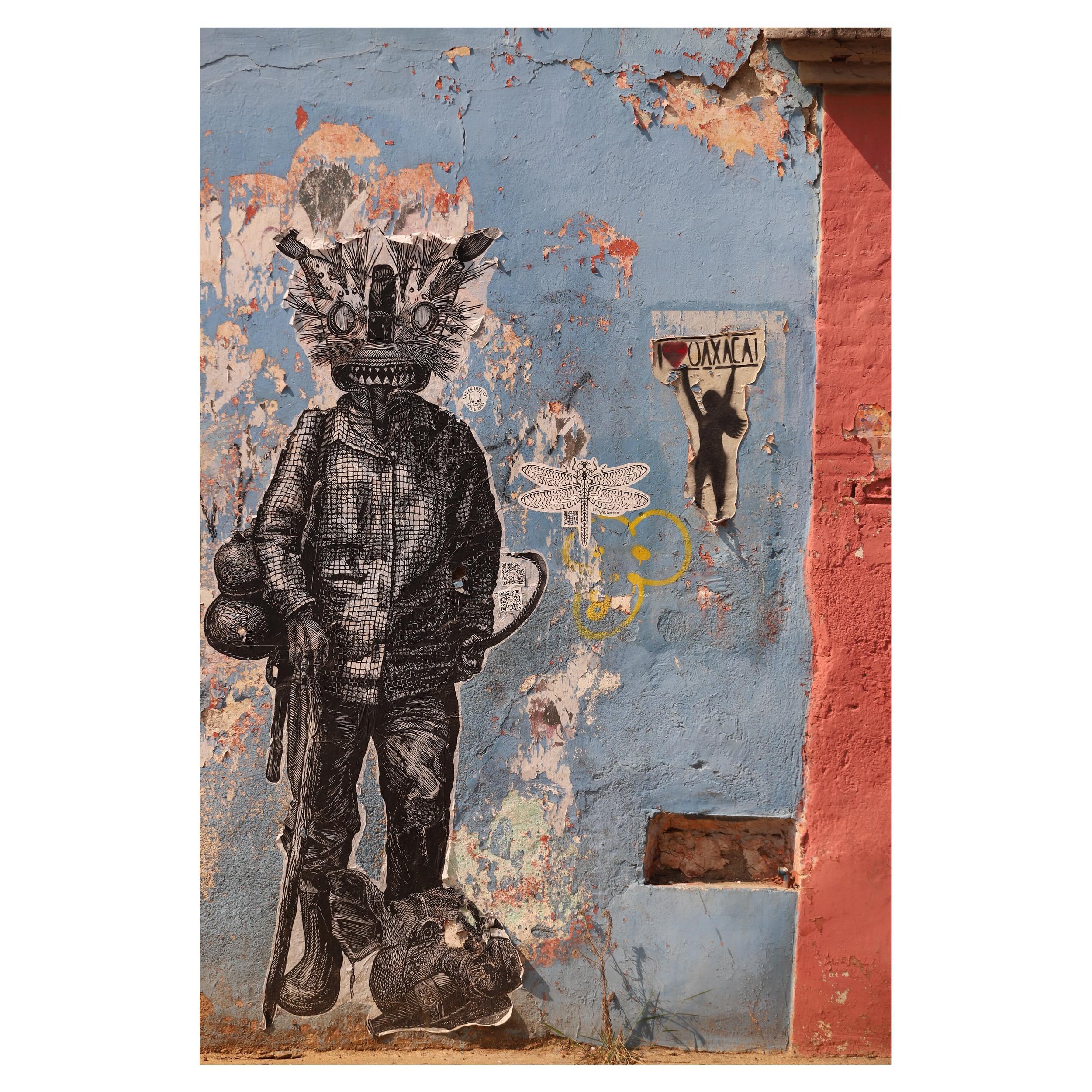 ME ENCANTA OAXACA. Street art everywhere and it seems lots of artists use rice paper prints so that the “murals” don’t damage historic buildings. The town lives up to the hype!
#oaxaca #mexico #oaxacamexico #oaxacacity #mural #stre