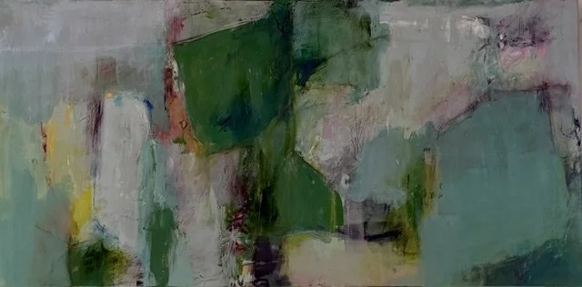18x30 encaustic and oil stick on wooden cradle board