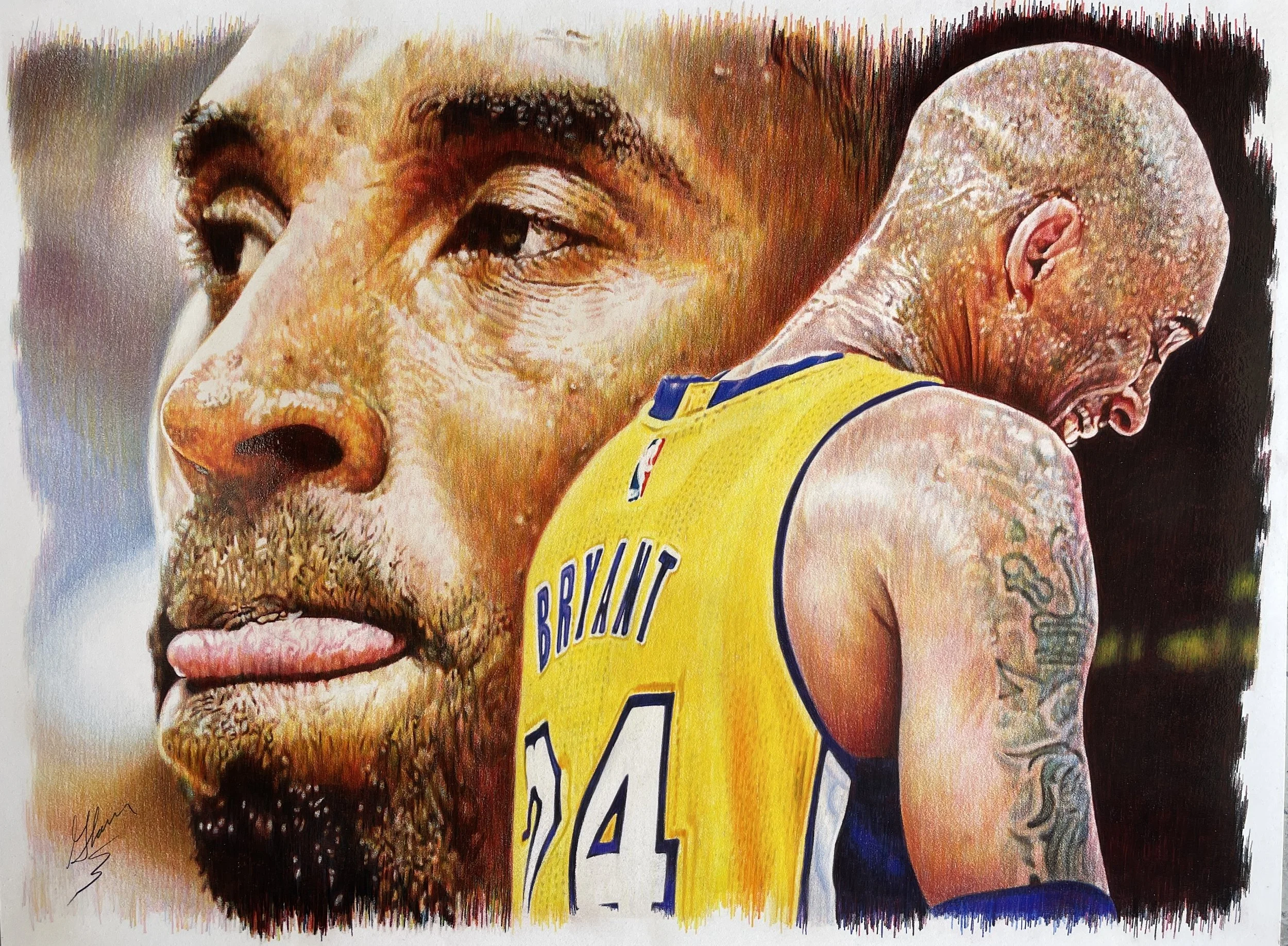 Kobe Bryant compilation 
Colored Pencil 
30” x 40”
Available