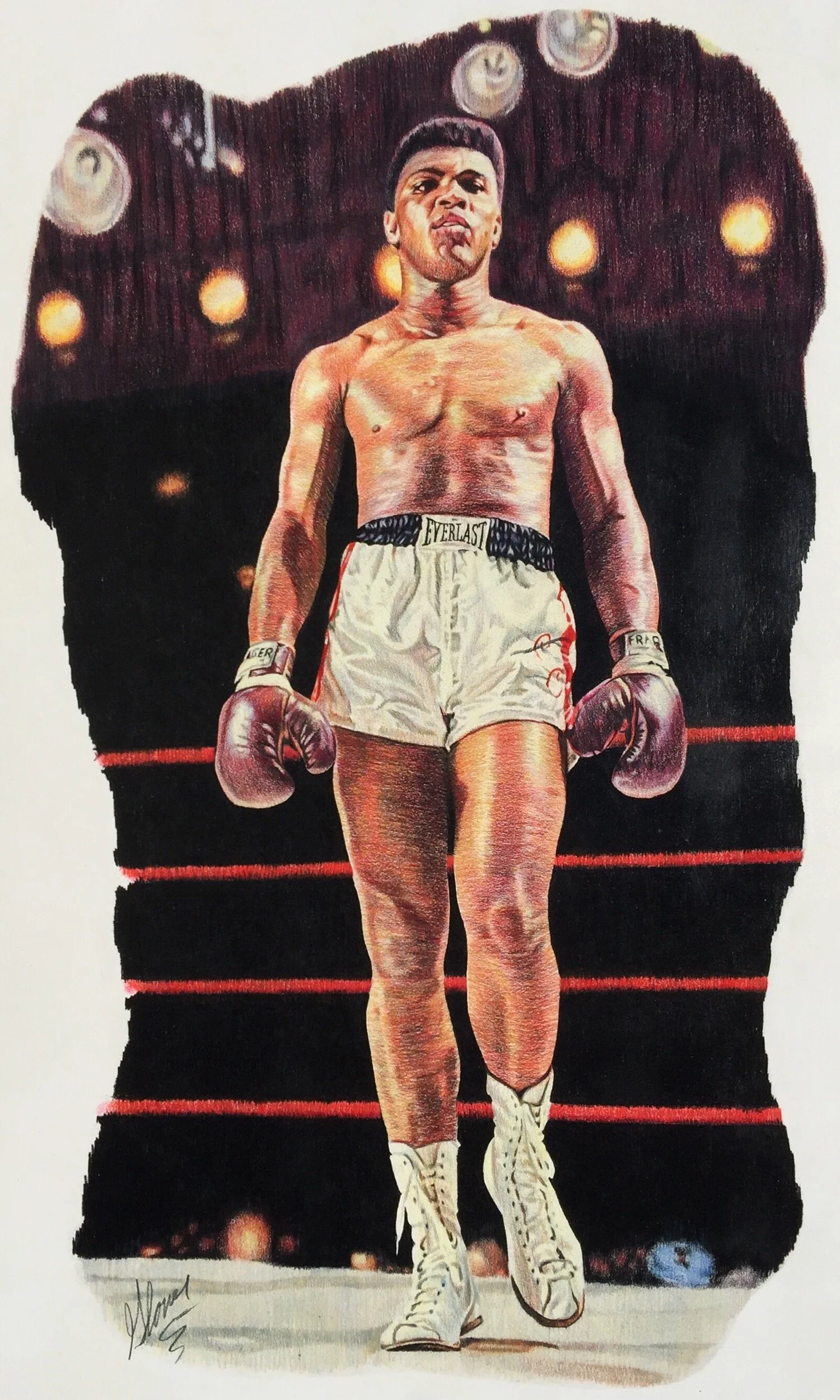 Muhammad Ali 
Colored Pencil 
19” x 29”
Sold