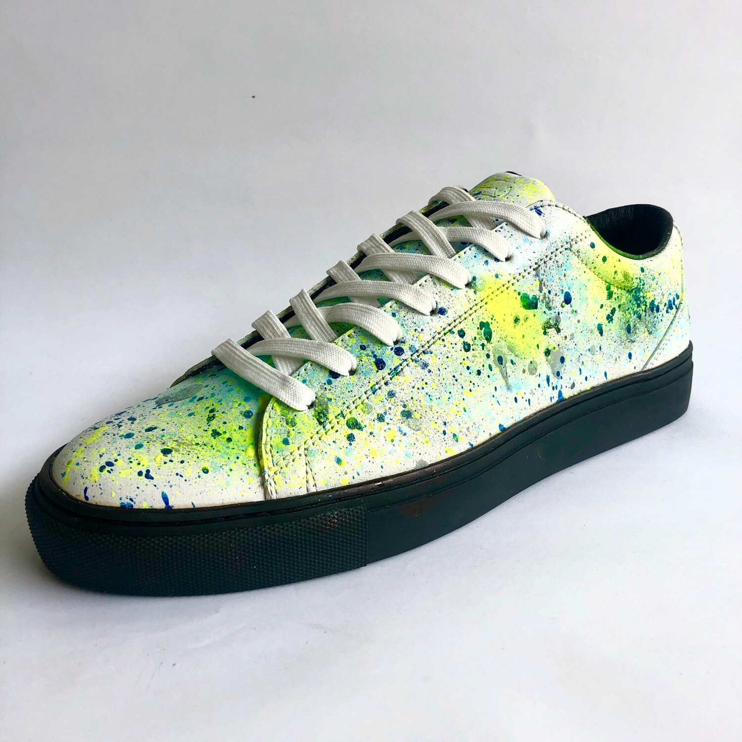 Splatter 3 Color Low Top White Sneaker — SOPHDAWG