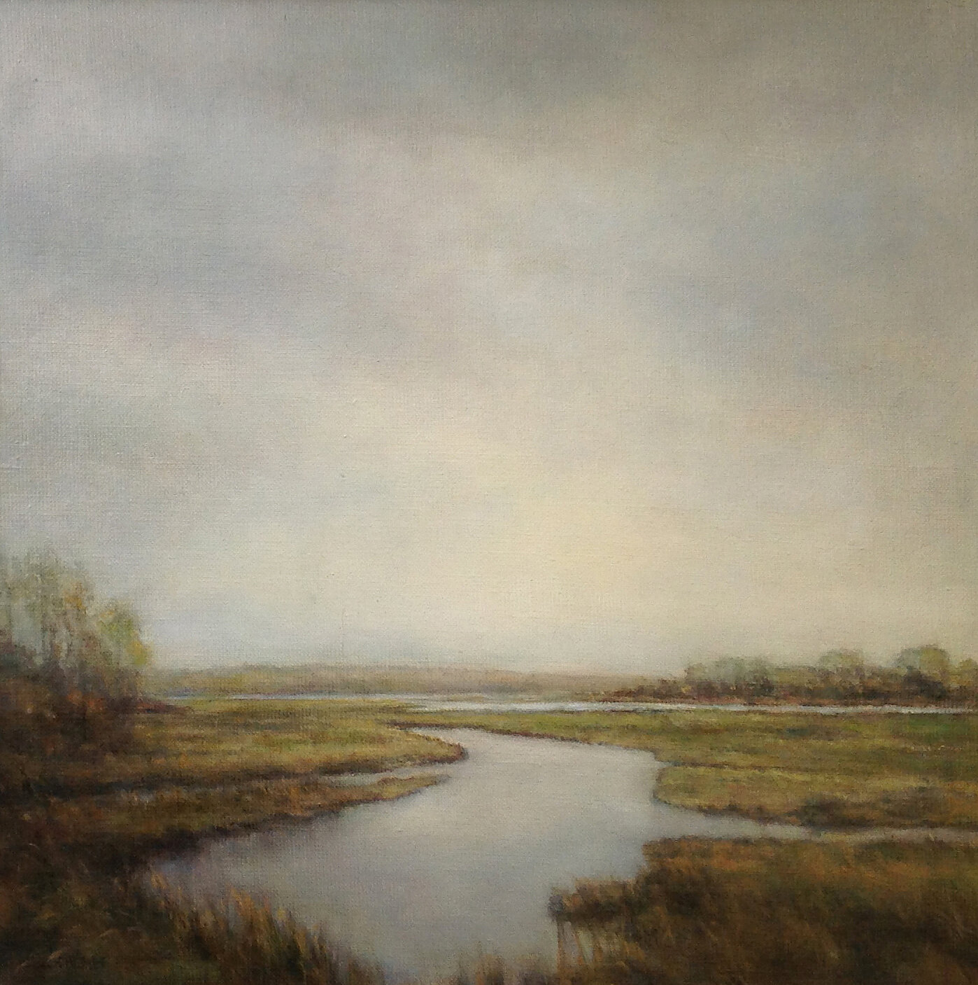  Mary Lou Schempf  Afternoon, Barn Island,  16” x 16”, oil on linen  (available)  