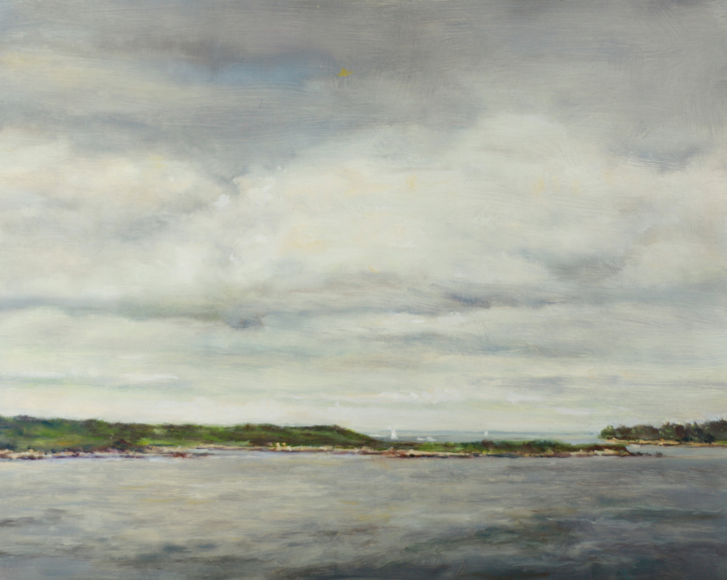  Mary Lou Schempf  Stonington Grey Sea 2, 8” x 10”, oil on board  (private collection)  