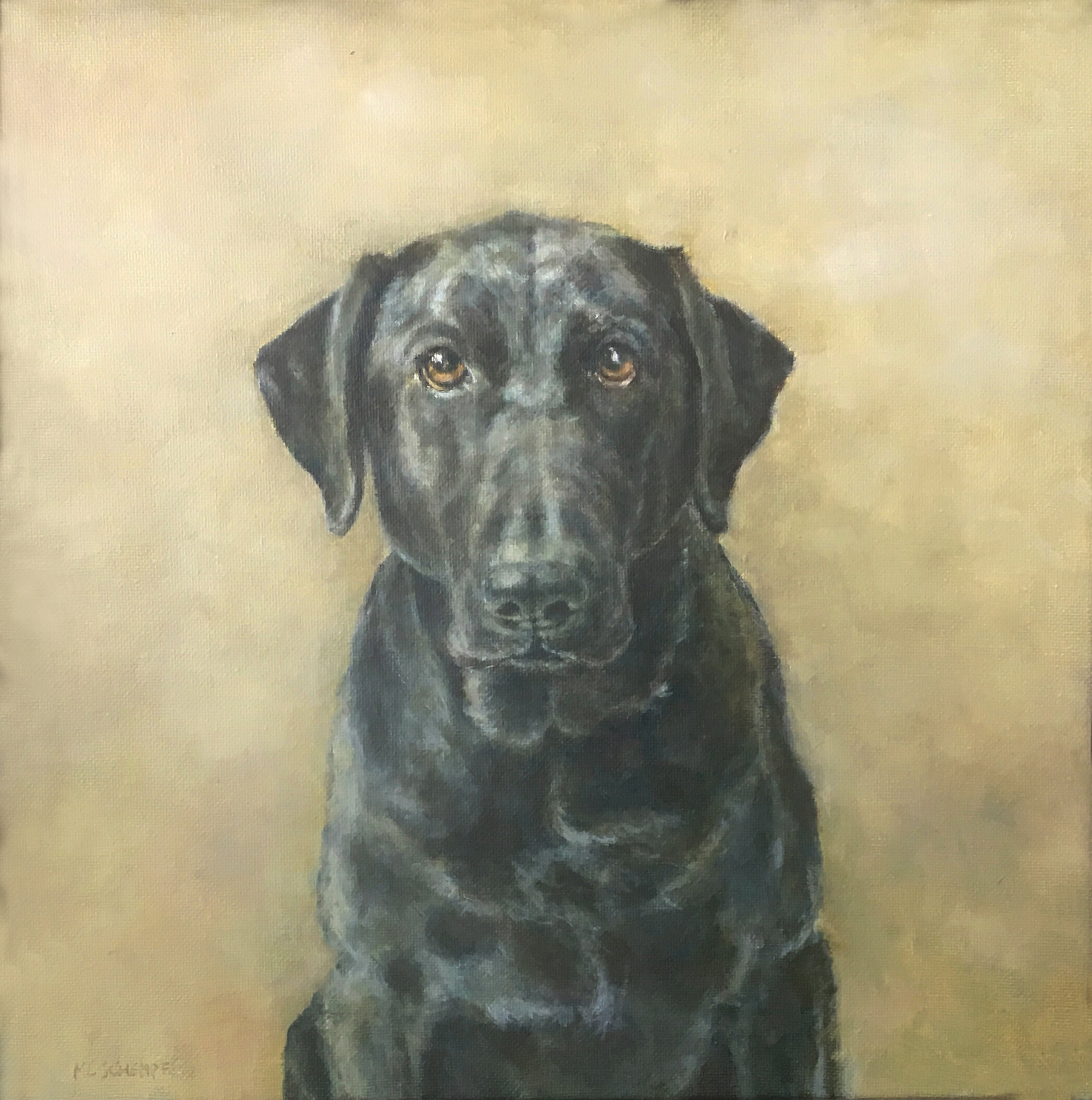  Mary Lou Schempf  Bessie,  12” x 12”, oil on linen  (private collection)  