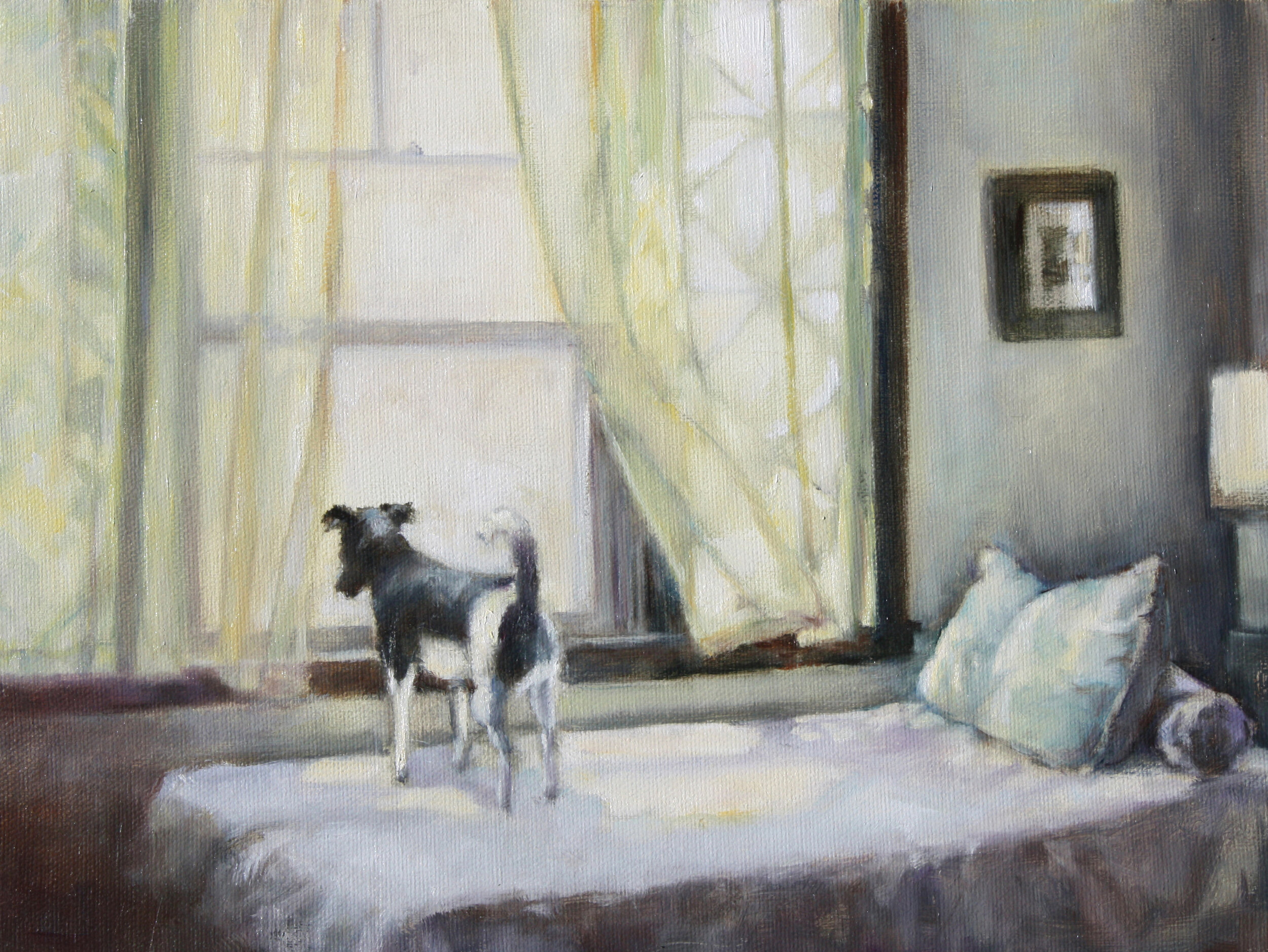  Mary Lou Schempf  Henri,    9” x 12”, oil on canvas  (private collection)  