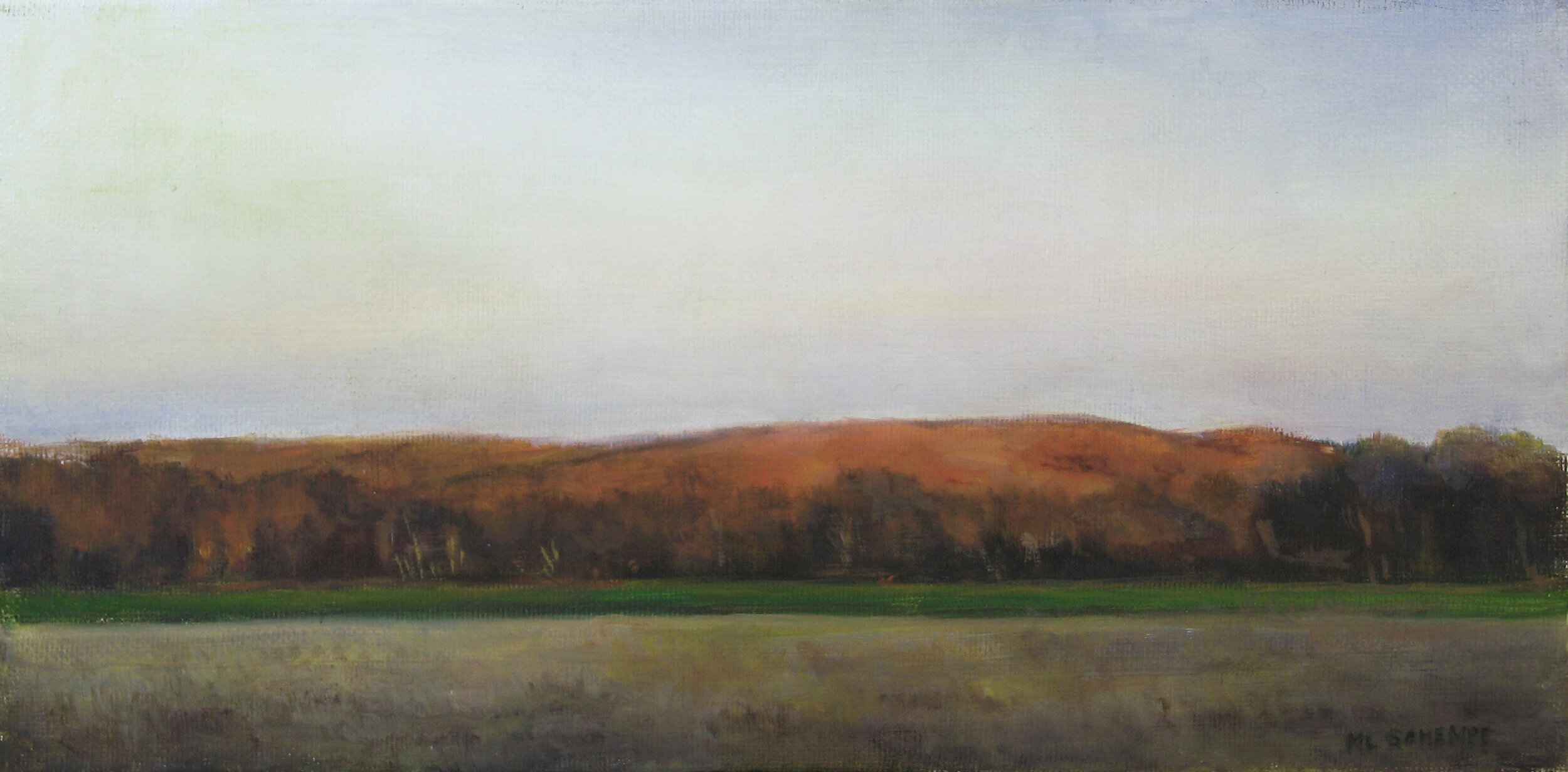  Mary Lou Schempf  Autumn Hill ,   10” x 20”, oil on canvas   (private collection )                                                                                                              