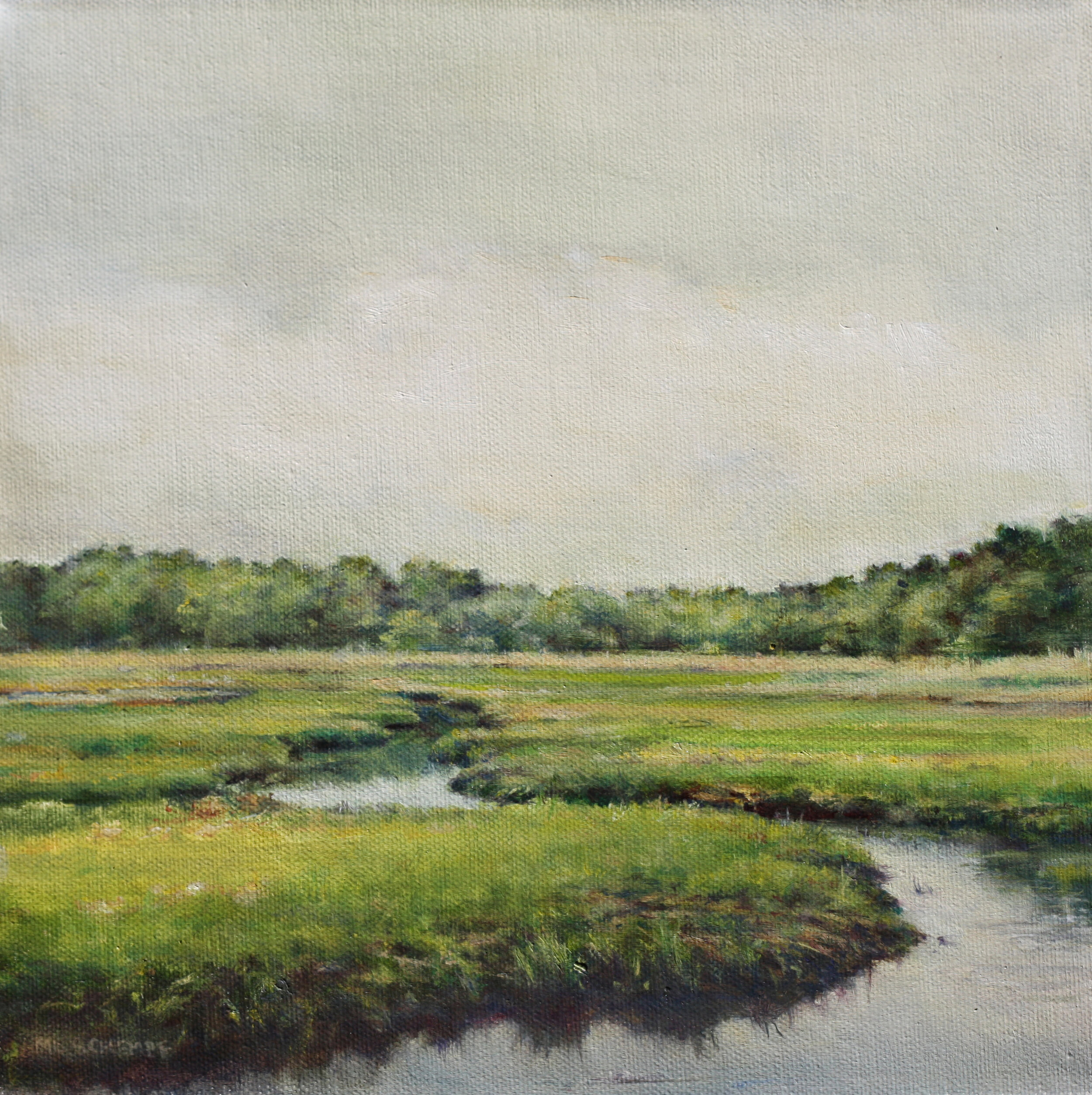  Mary Lou Schempf  Summer Marsh,  10” x 10”, oil on canvas   (private collection)  