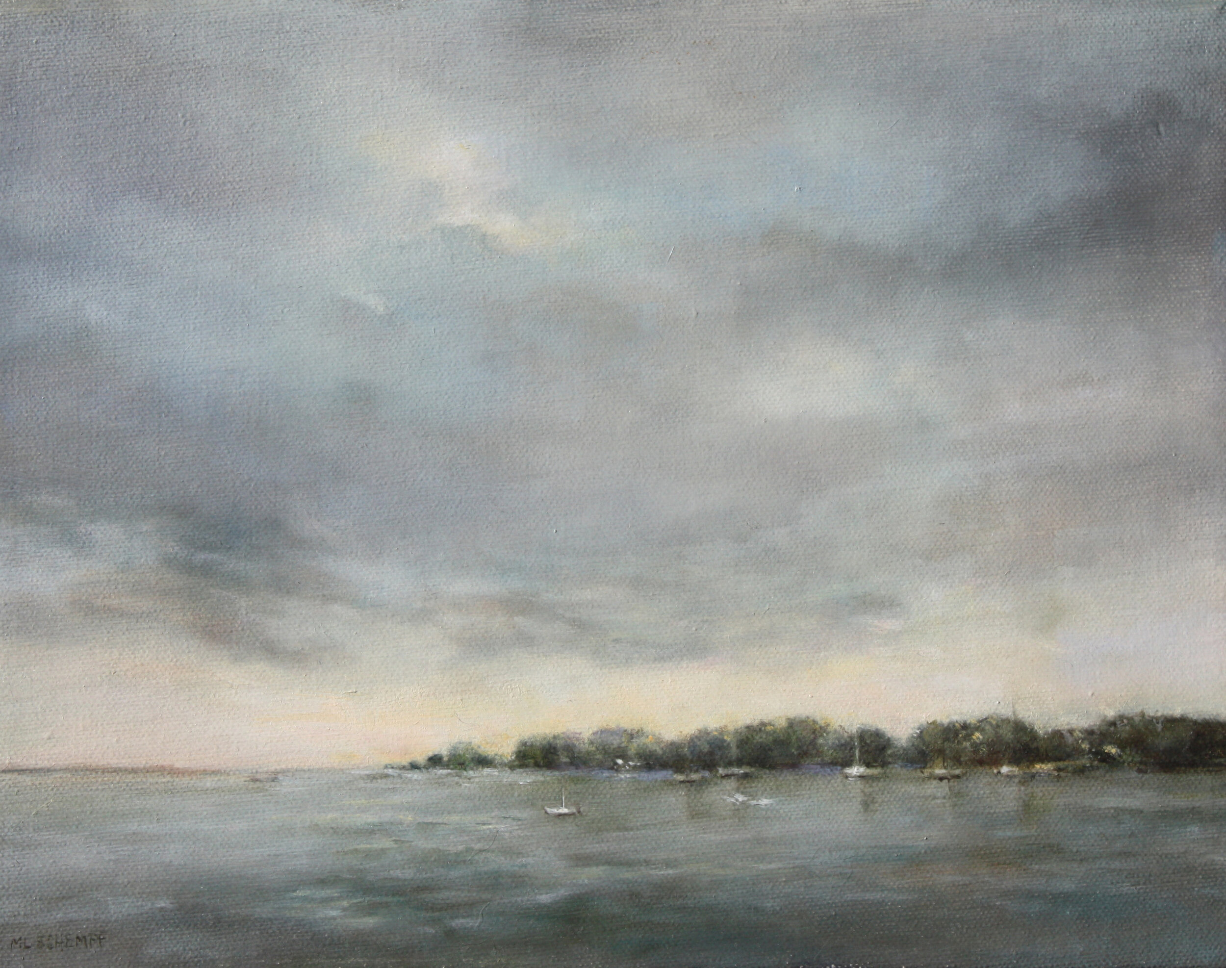 Mary Lou Schempf  Cloud Over Stonington,  11’ x 14”, oil on linen  (private collection)   