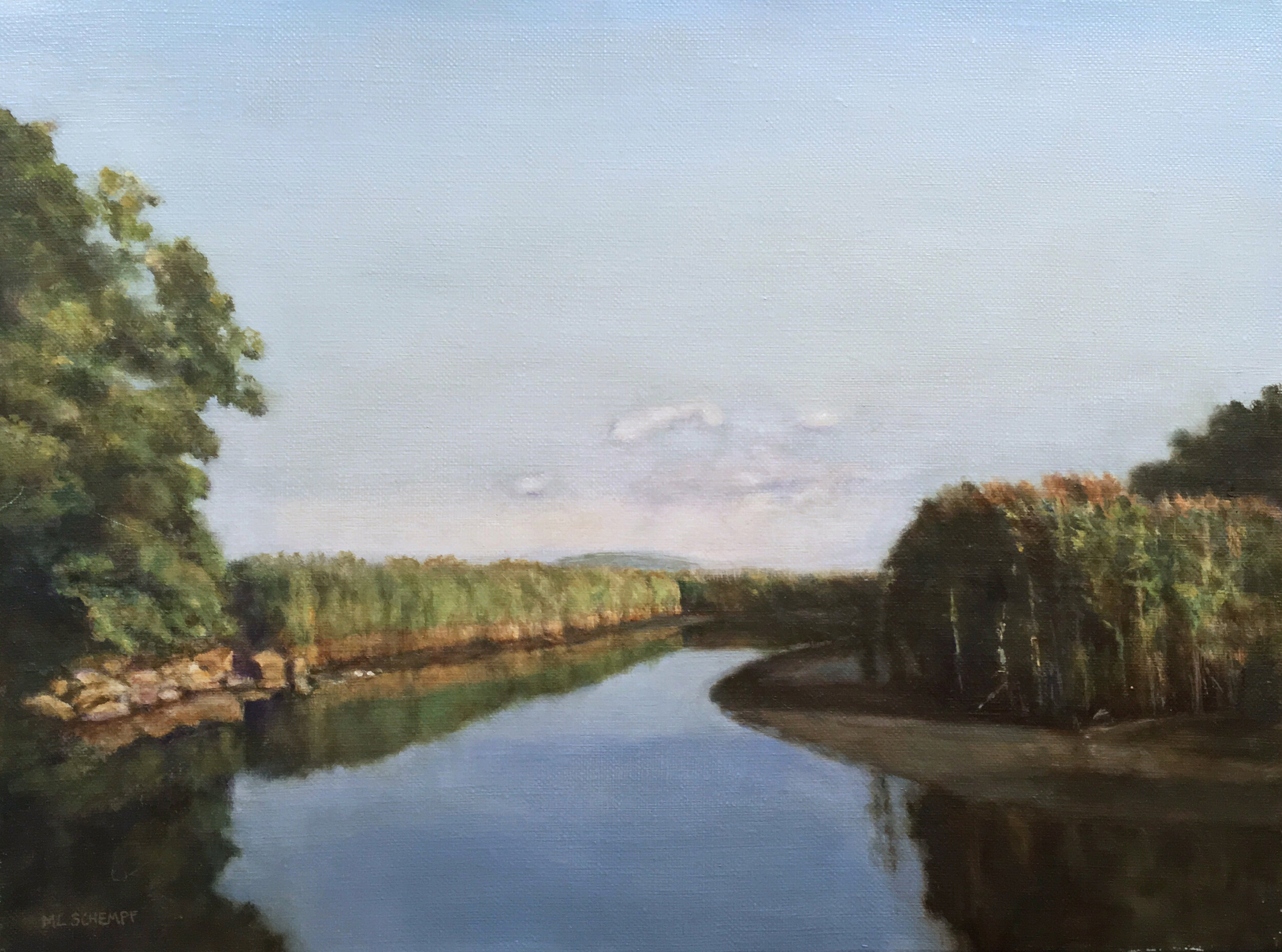   Mary Lou Schempf   Piermont Marsh 2, 12” x 16”, oil on linen  (available)    