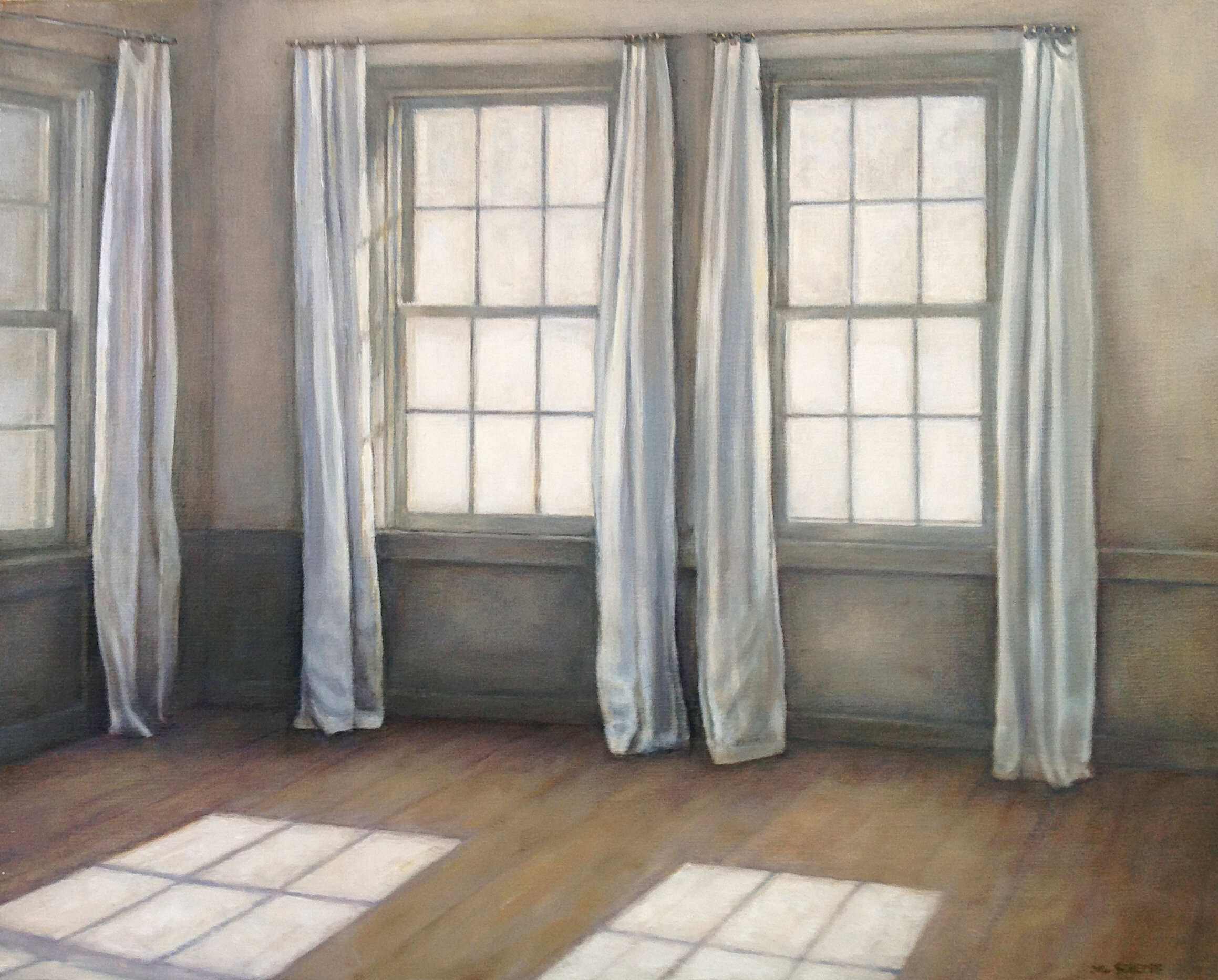  Mary Lou Schempf  Interior with Winter Light,    16” x 20”, oil on linen  (private collection)  
