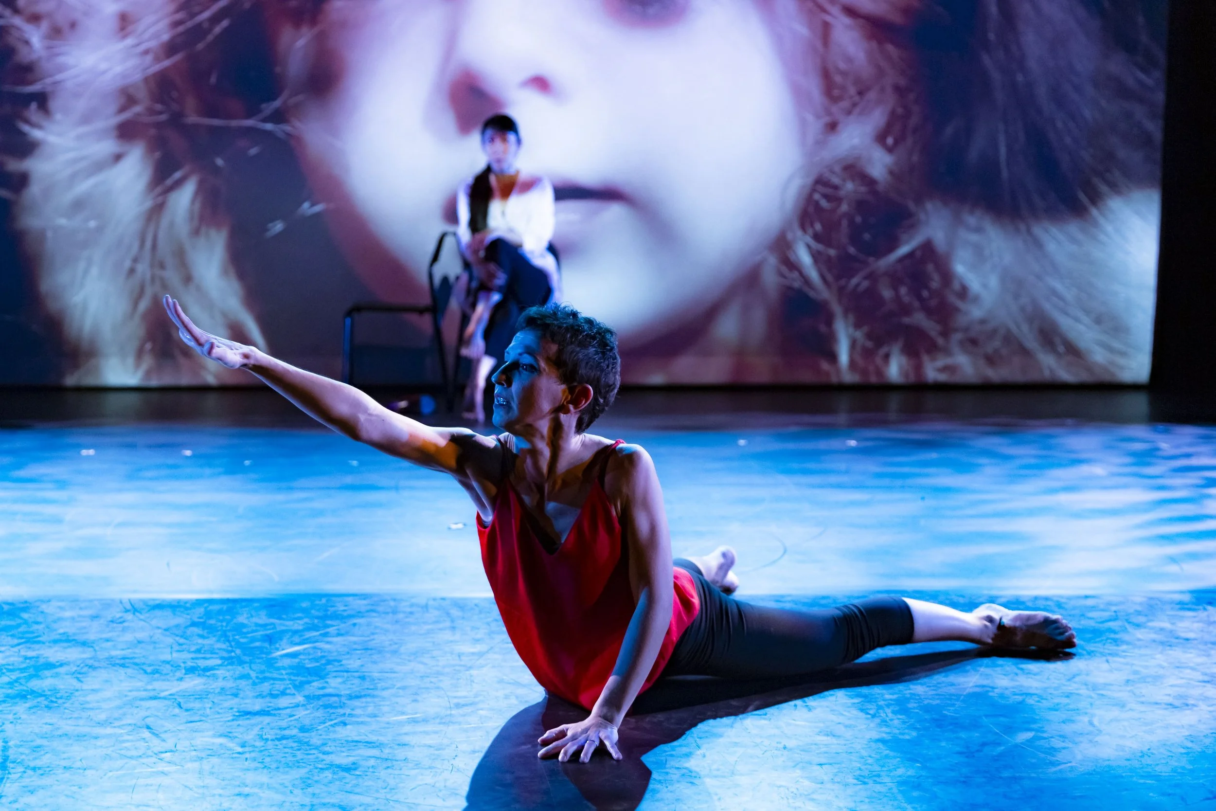 Valentina Priolo performing IDEN-defy at the Here Arts Center in NYC.