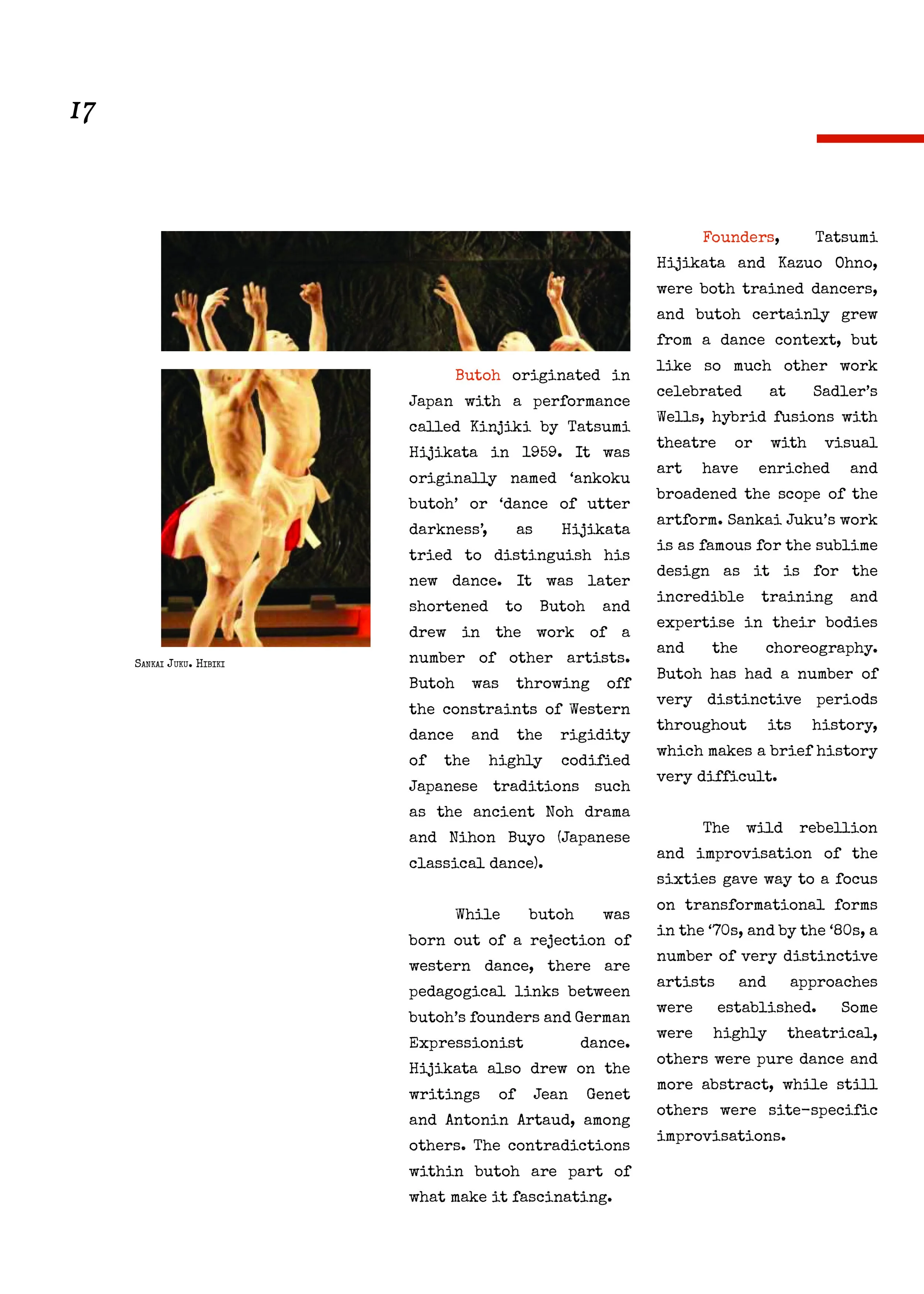 The design of a book page for an editorial project centered on Butoh prominently demonstrates the effective utilization of a grid system, resulting in an aesthetically pleasing layout.