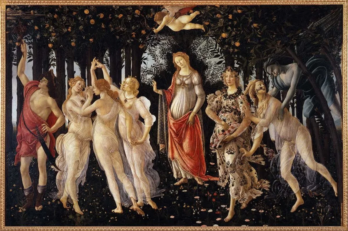 Full panel of La Primavera Botticelli