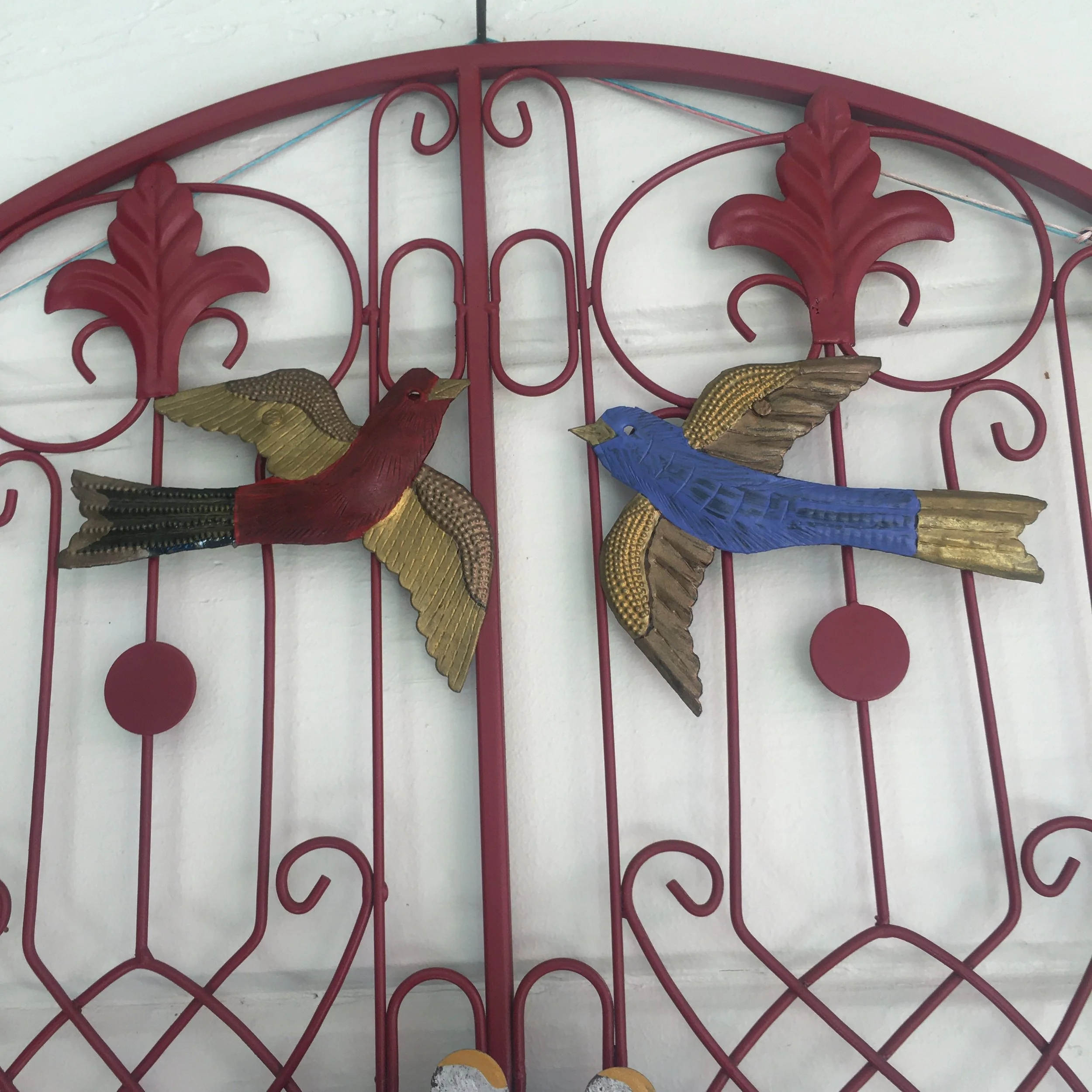 Arch Burgundy with Pink Flower birds.JPG