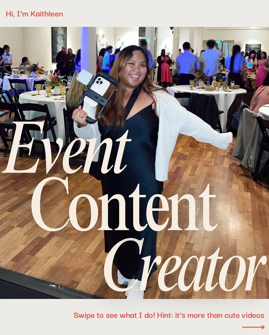 You&rsquo;ve got a big day coming, maybe it&rsquo;s a wedding, a launch, a community gathering, a birthday. You want to soak it all in and have something to share with your community right after.
📸📹

That&rsquo;s where I come in. 👋🏽 As an event c