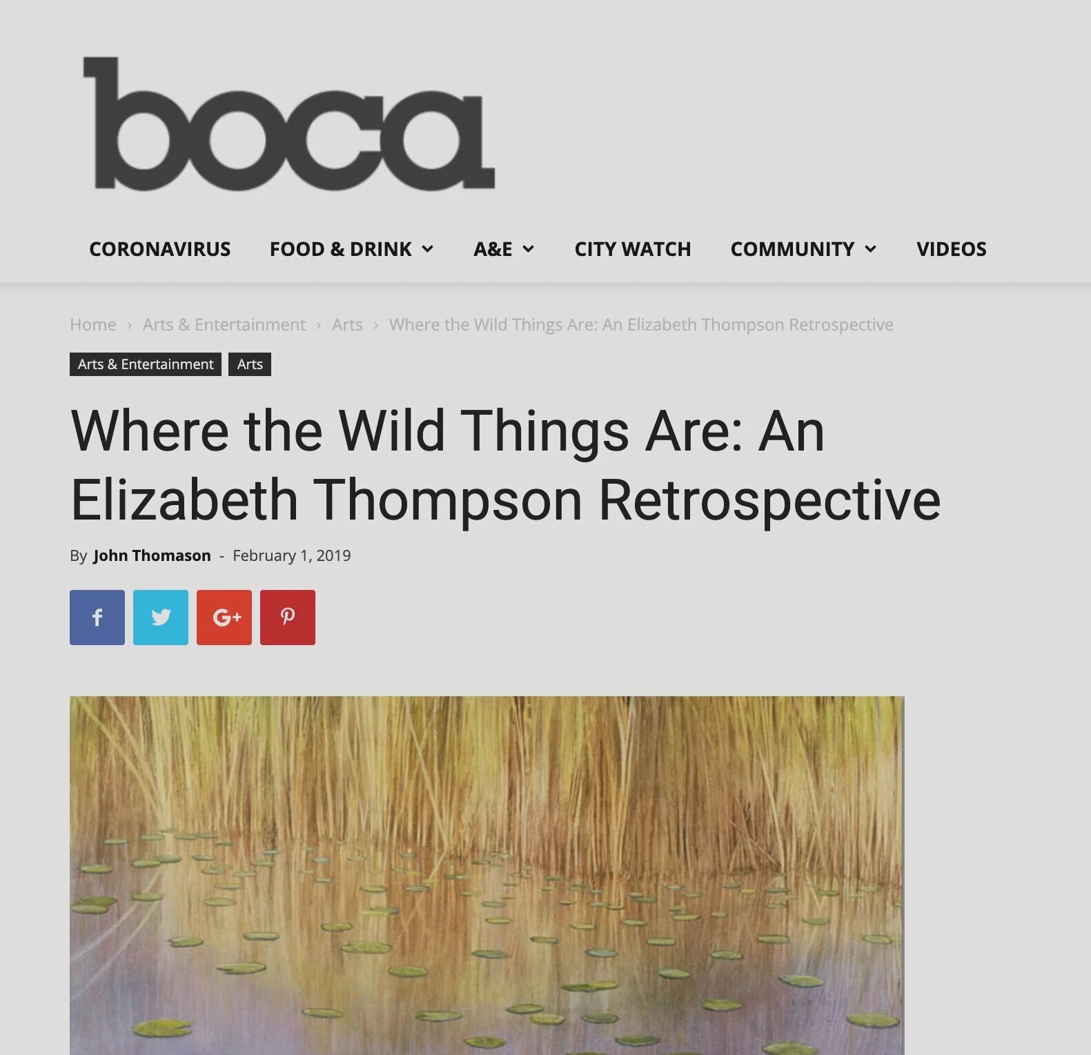 2019, "Where the Wild Things Are: An Elizabeth Thompson Retrospective"