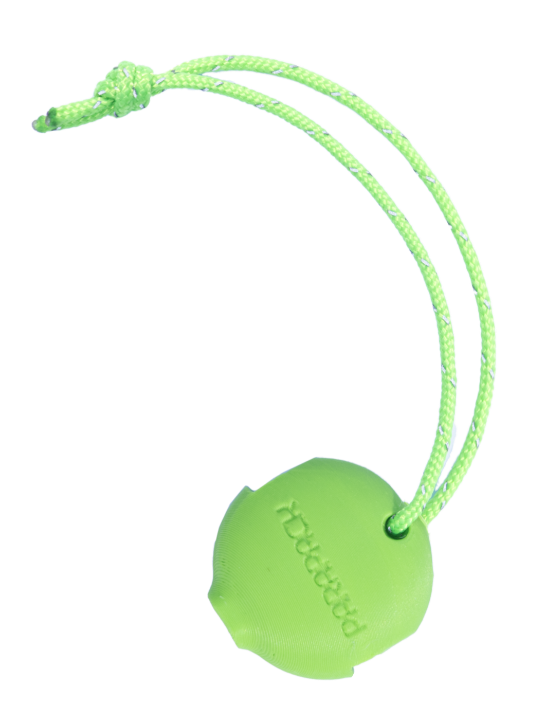 3D printed lime green disc-shaped light whistle by Parapack.co, outdoor safety accessory