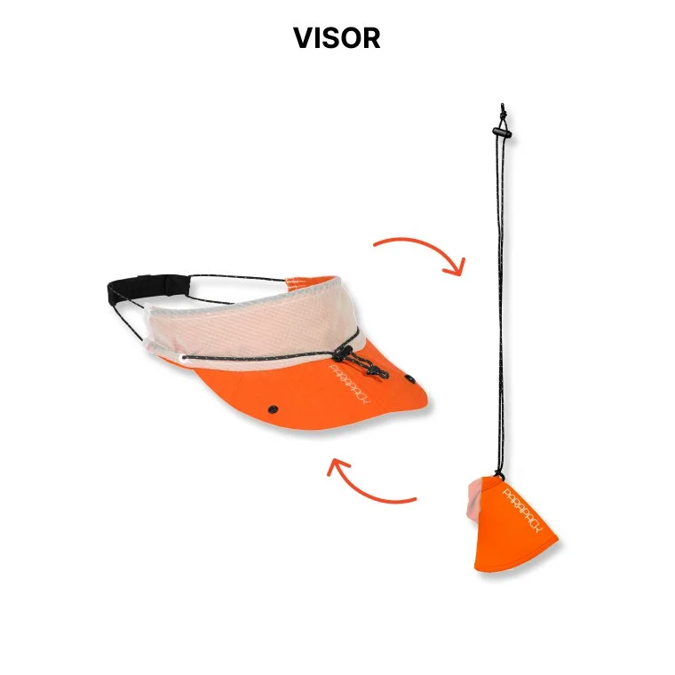 visor hat, stretch comfort, soft brim visor, foldable, packable hat, UPF 50, sun protection, quick-dry, recycle material, one-size-fits-most, adjustable fit on adult and children head sizes, unisex