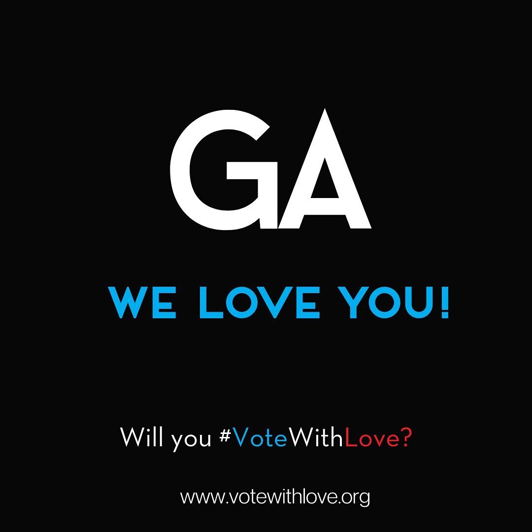 Georgia 🍑 we ❤️ you!  Folks from all over the 🌎 are sending lovin' vibez your way! #VoteWithLove
#VotaConAmor

#gasenaterunoff #georgia #georgiarunoff #garunoff