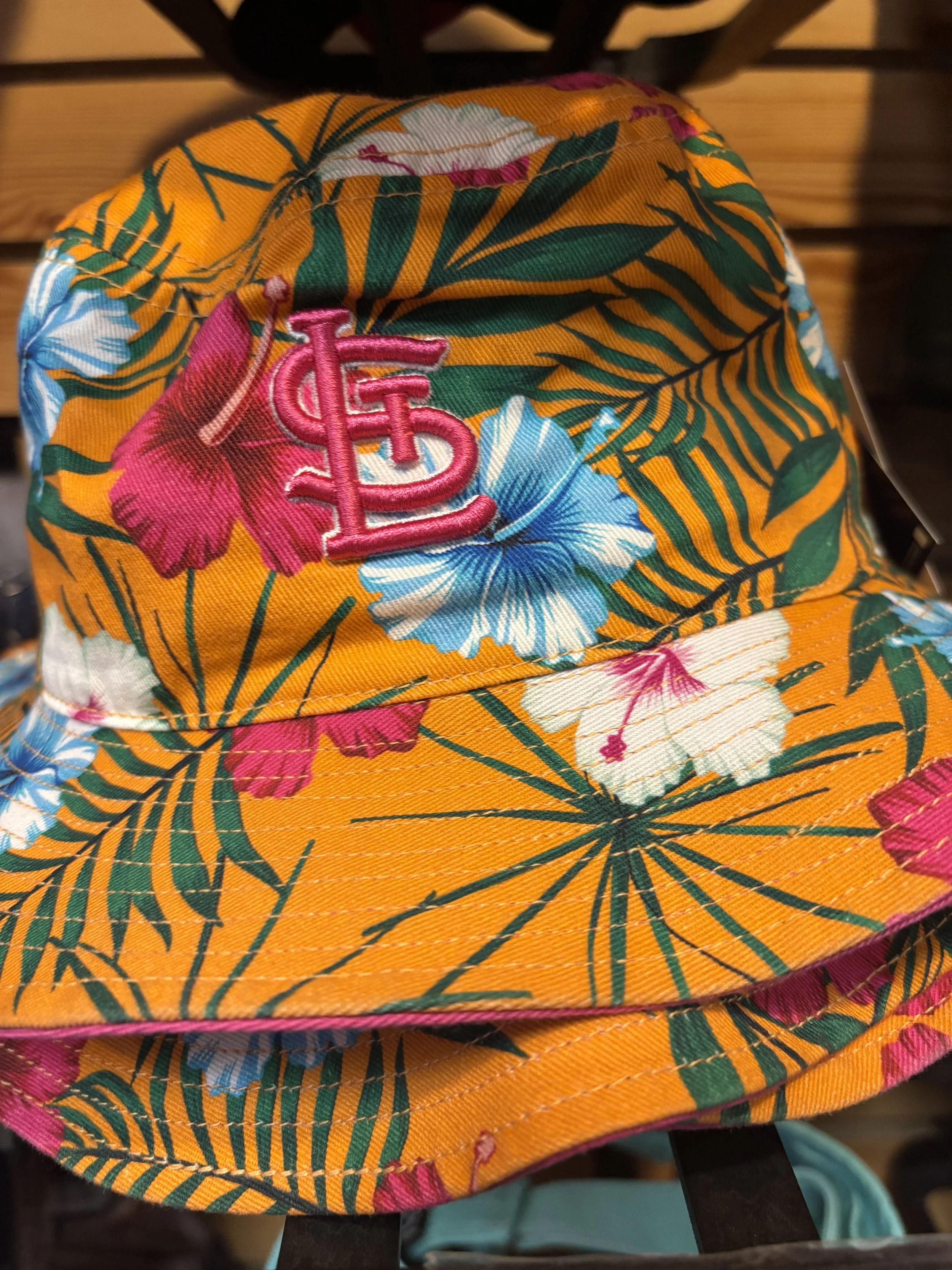 St. Louis Cardinals Pink Floral Bucket Hat- OSFM