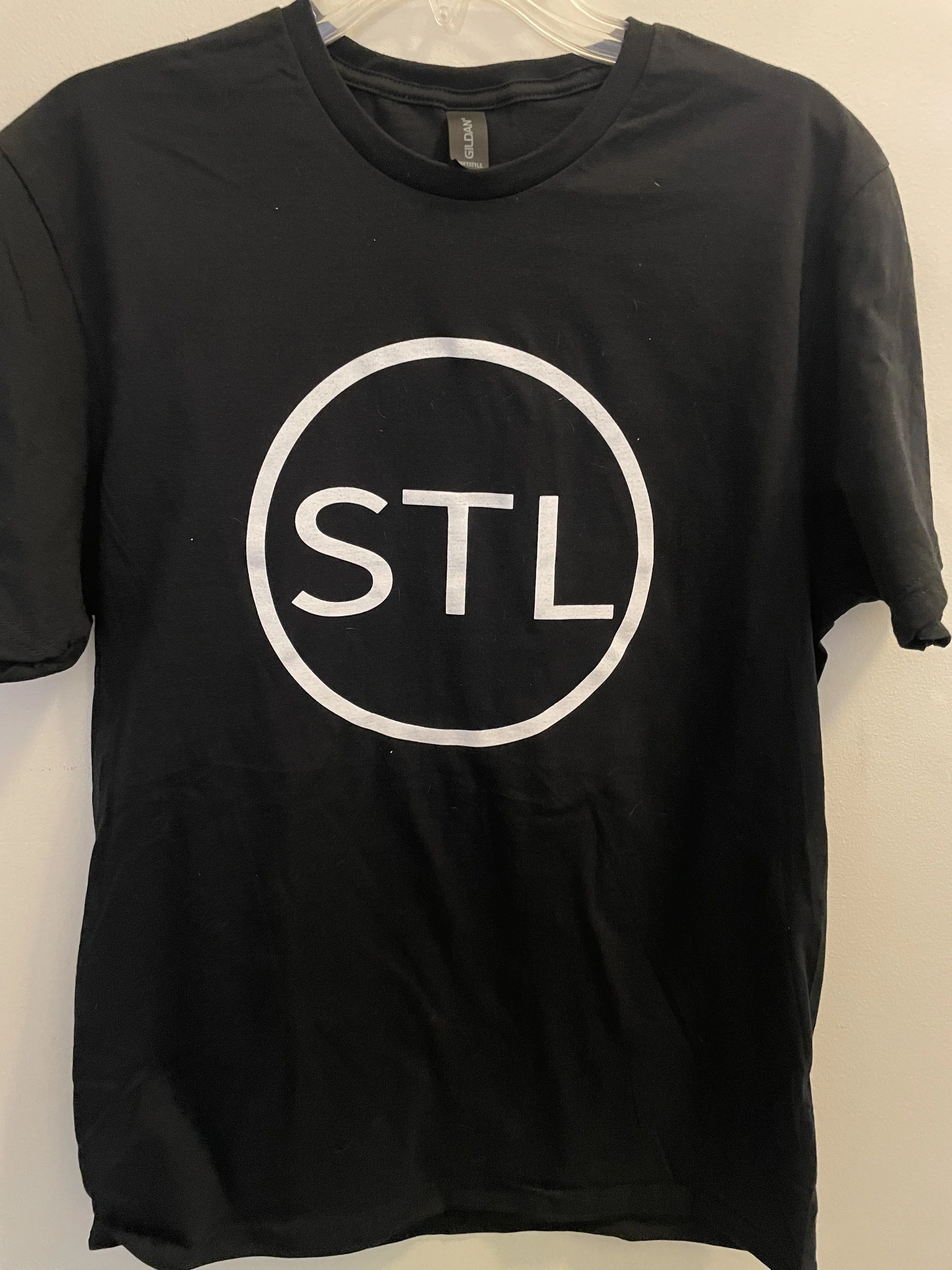 STL circle print black 100%cotton