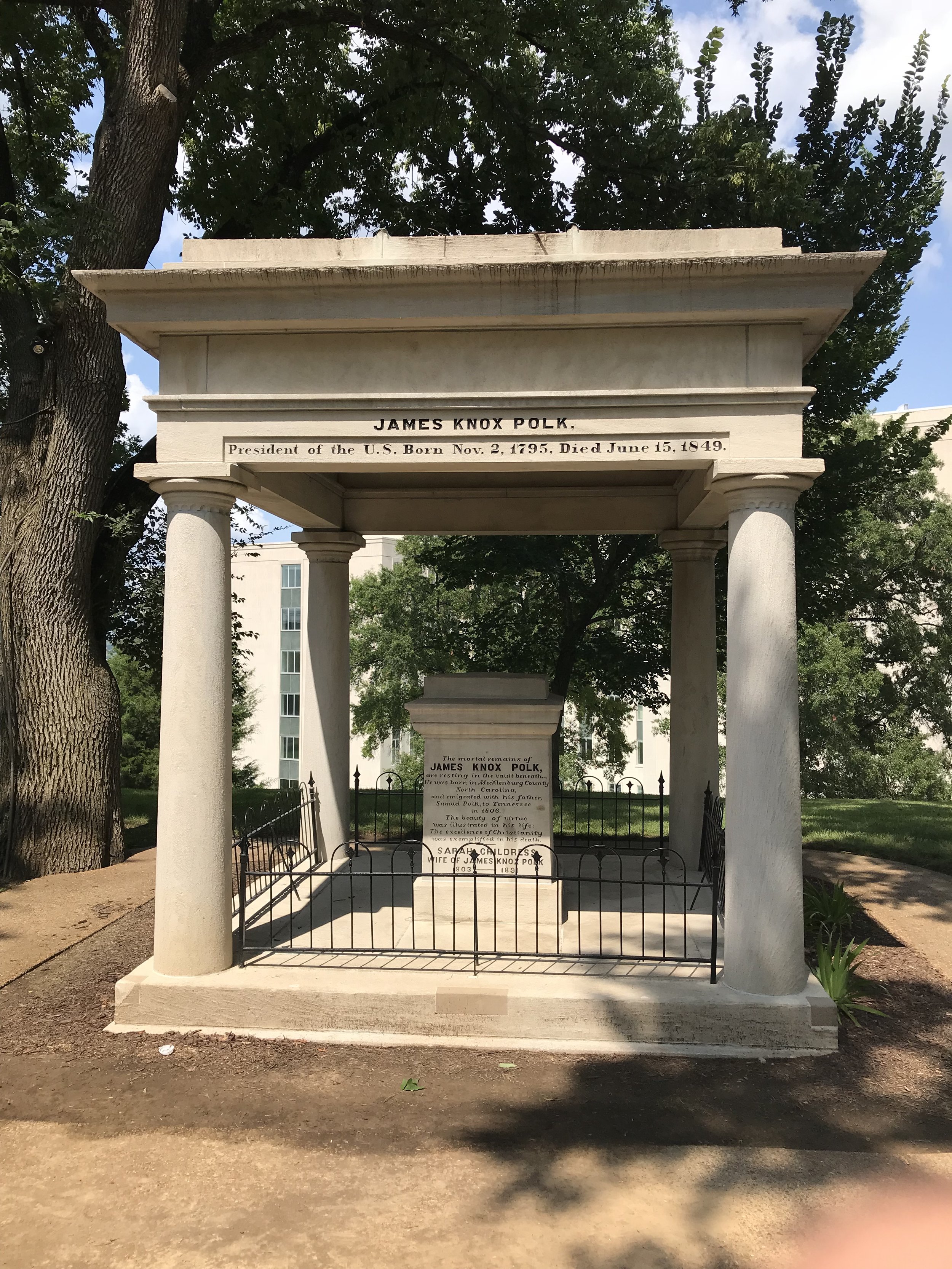 The tomb of James K. Polk