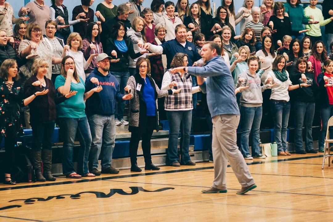 Greg Sommers facilitating a group experience with educators.