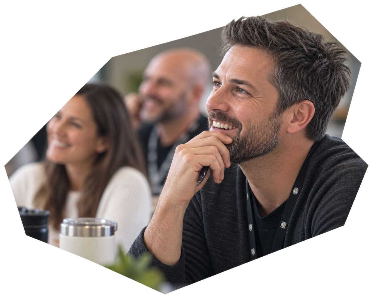 Educator listening during a professional development session