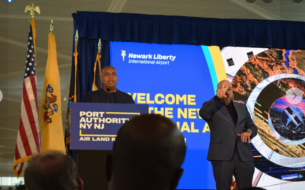 Newark Mayor Ras Baraka saying a few words