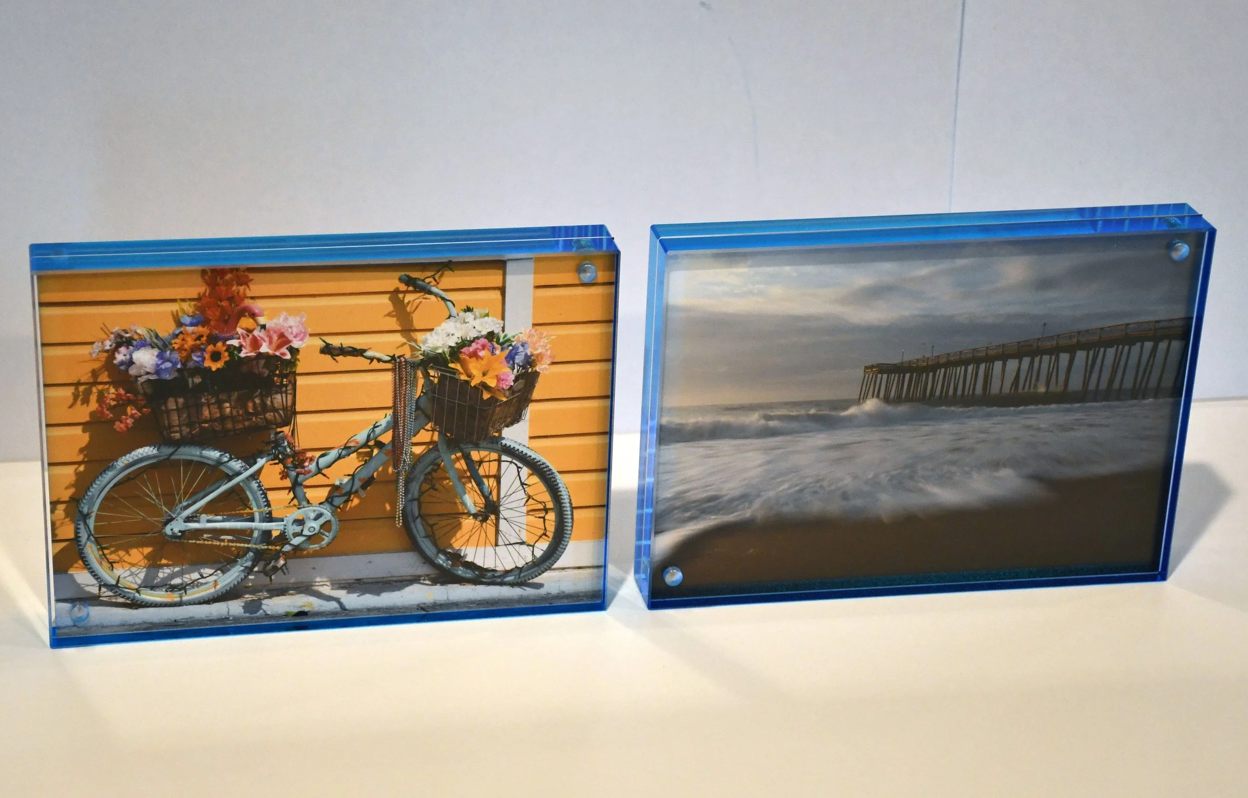 Aqua toned frames - 5 x 7 in.