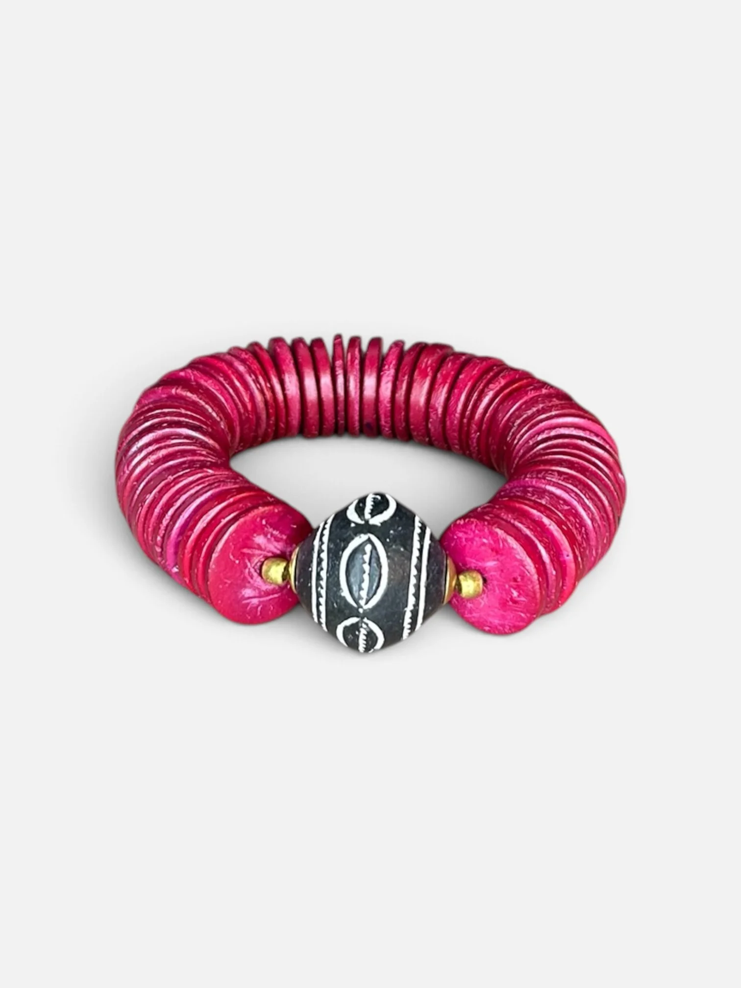 Coconut Shell and/or Natural Wood Bead Bracelet